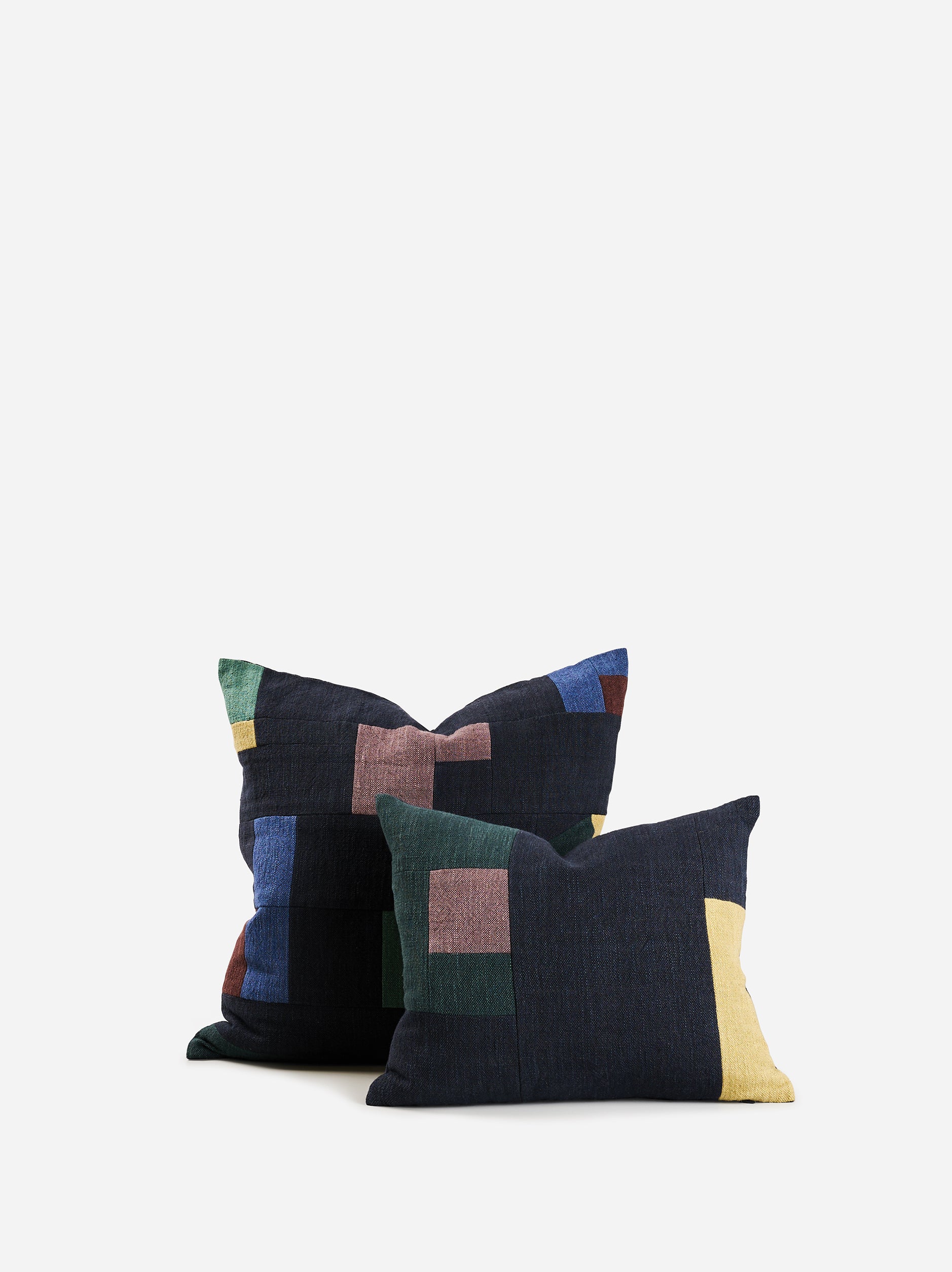 Build Cushion Cover Blue Black/Multi / 45x35cm