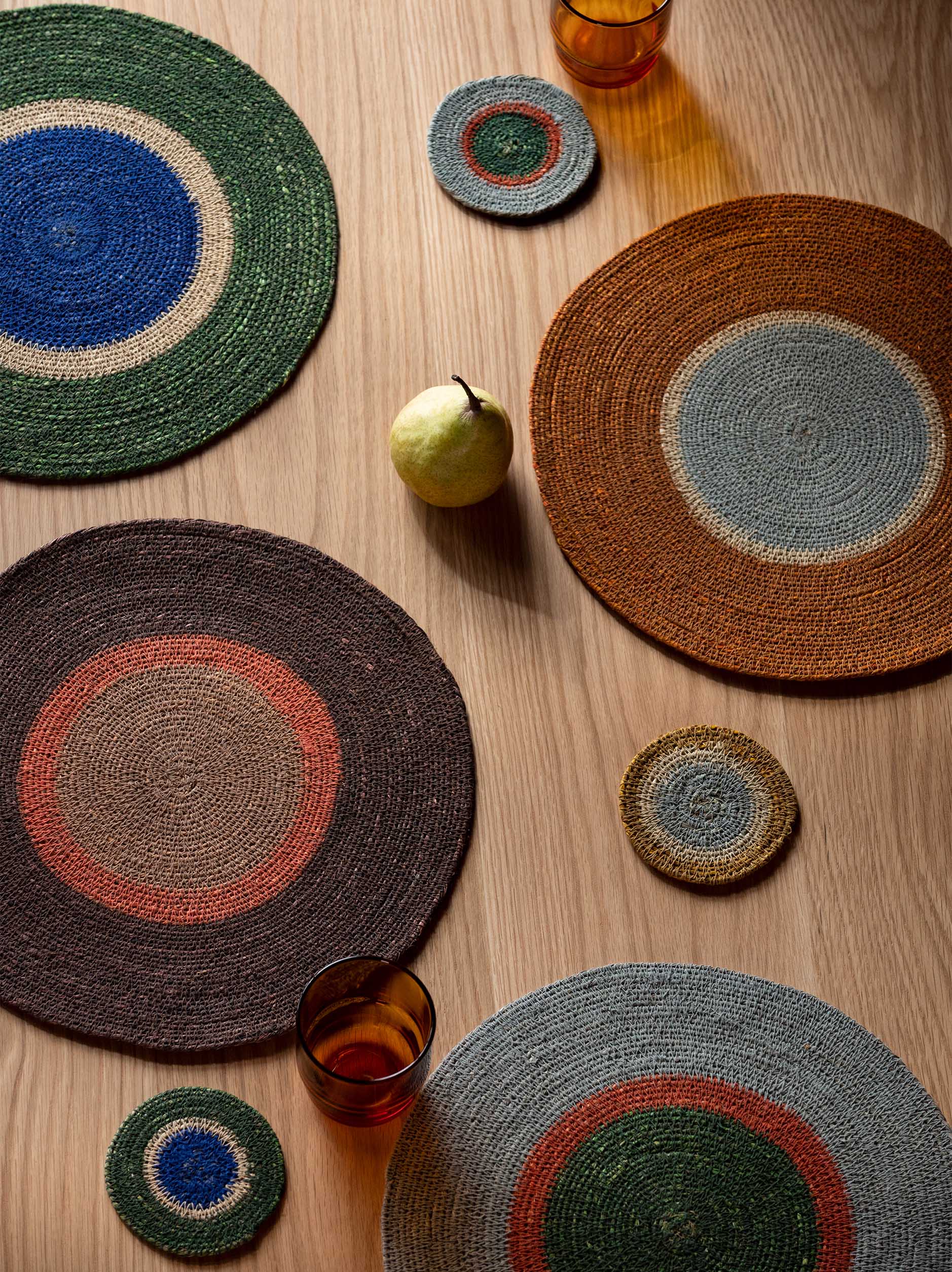 Pinto Placemat Mulberry/Heather / 34cmdia