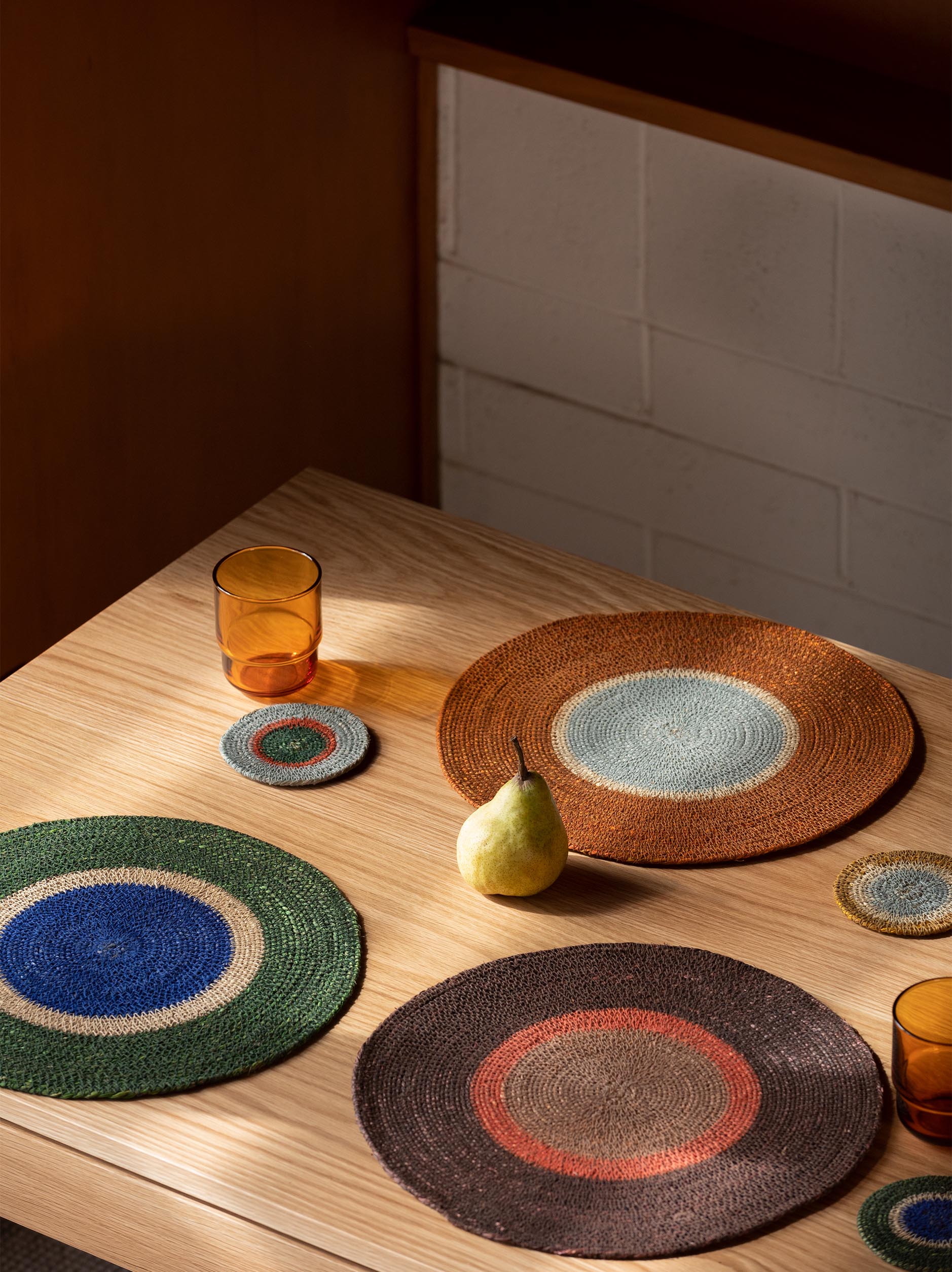 Pinto Placemat Orange Peel/Puddle / 34cmdia