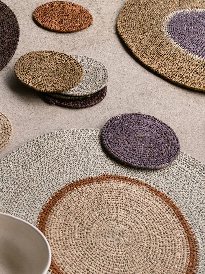 Pinto Placemat Haze/Orange Peel / 34cmdia