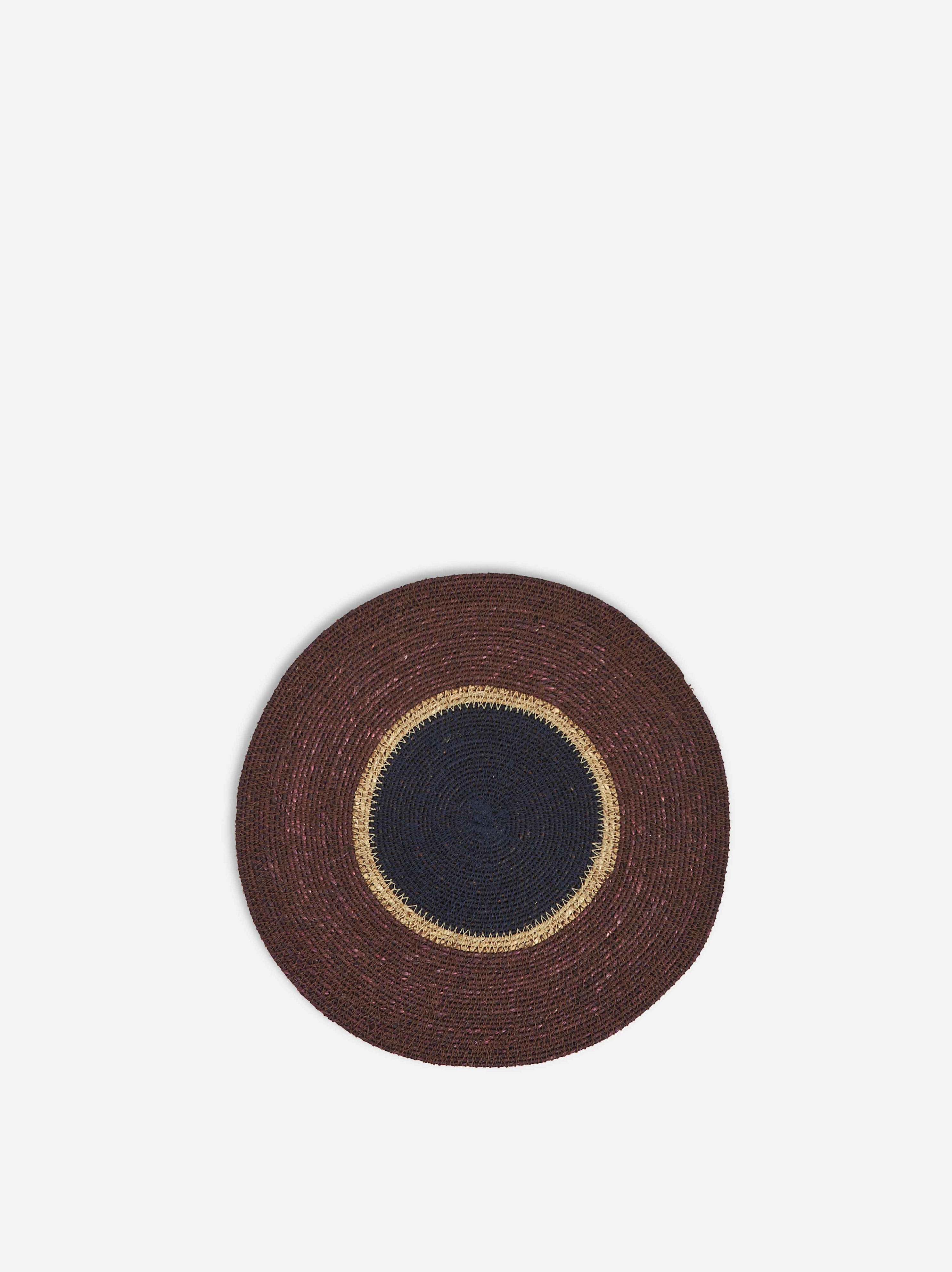 Pinto Placemat Mulberry/Blue Black / 34cmdia