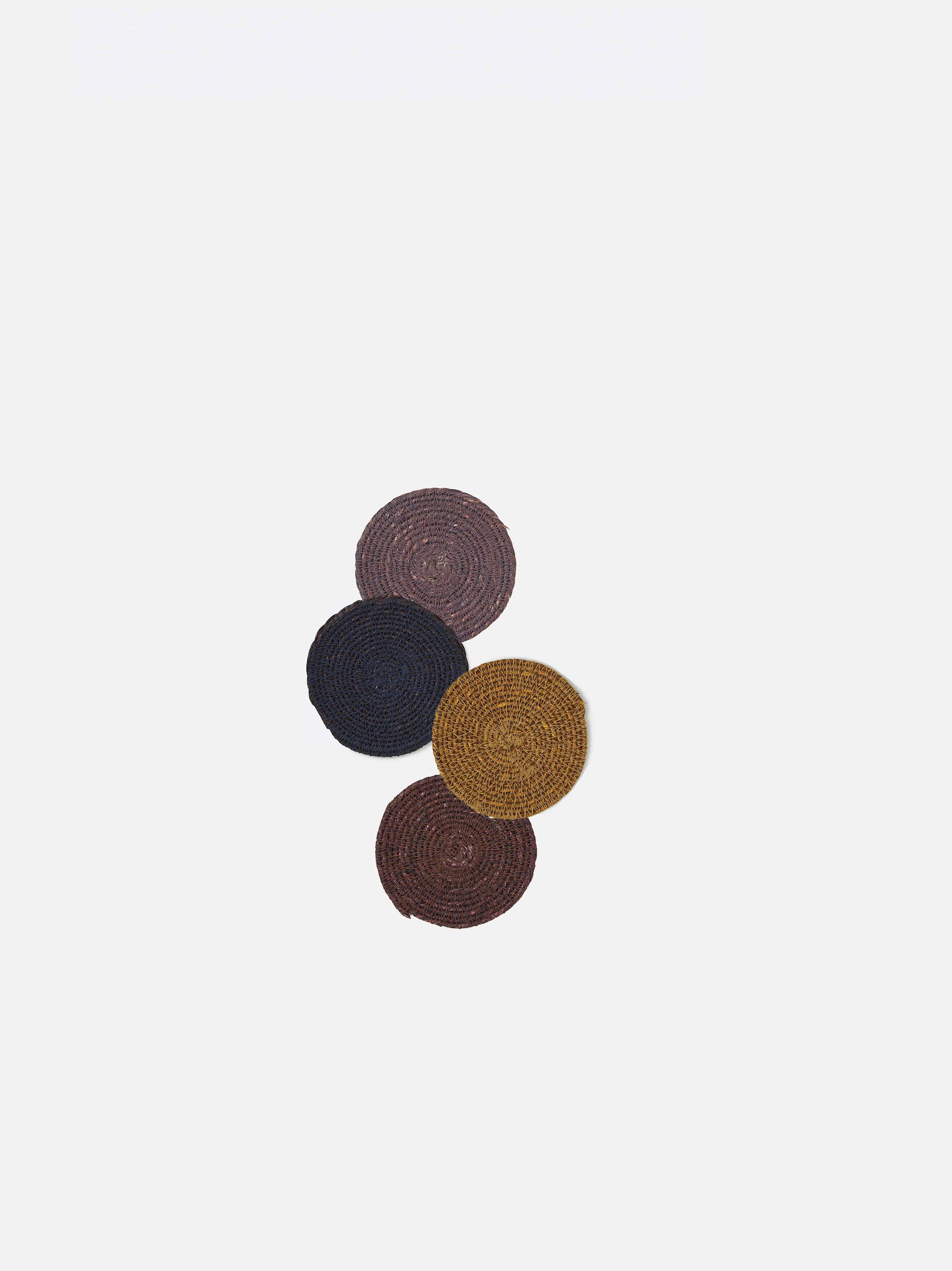 Pinto Coaster S/4 Mulberry/Multi / 10cmdia