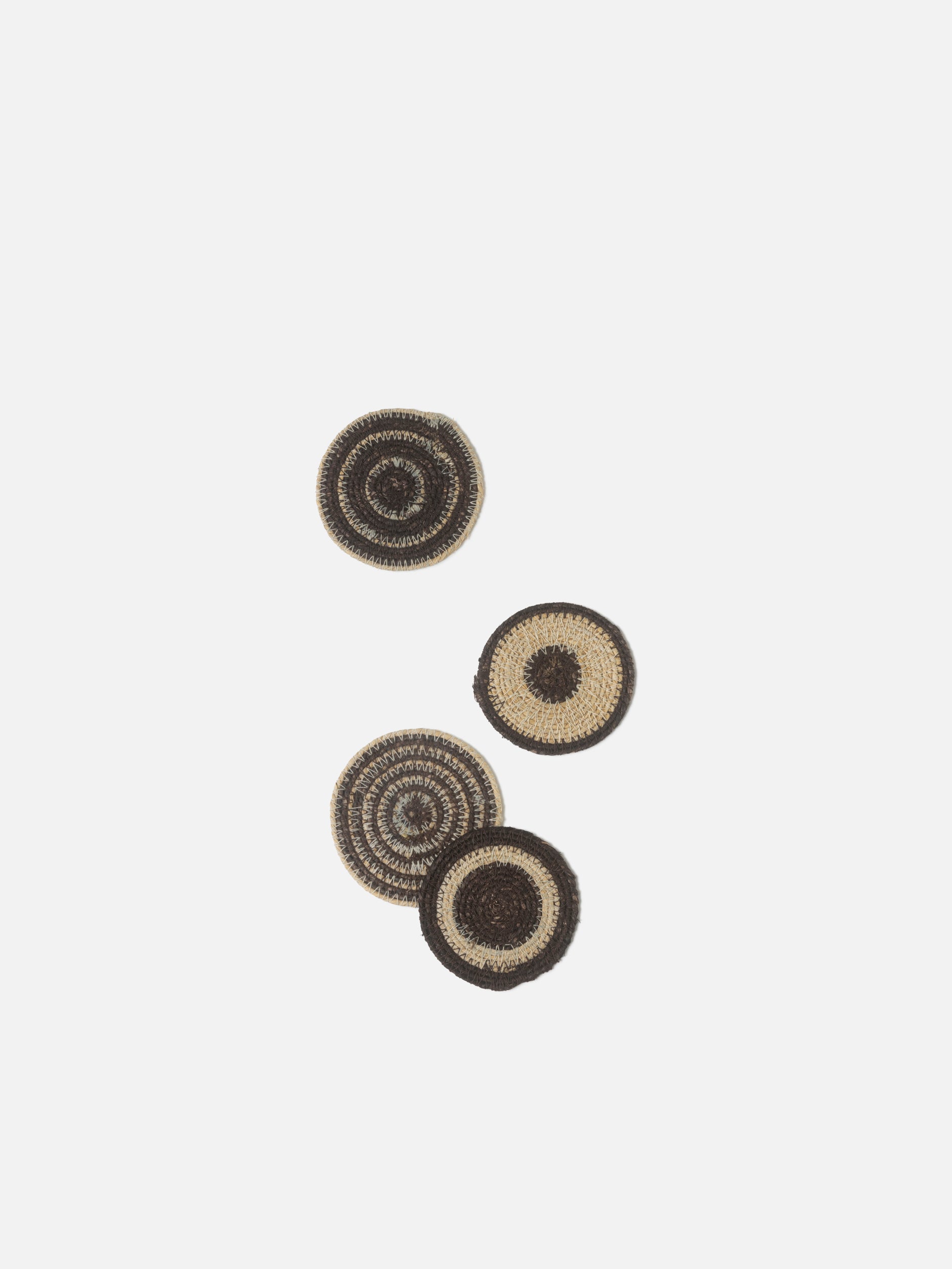 Agora Woven Coaster Set/4 Rye/Natural / 10cmdia