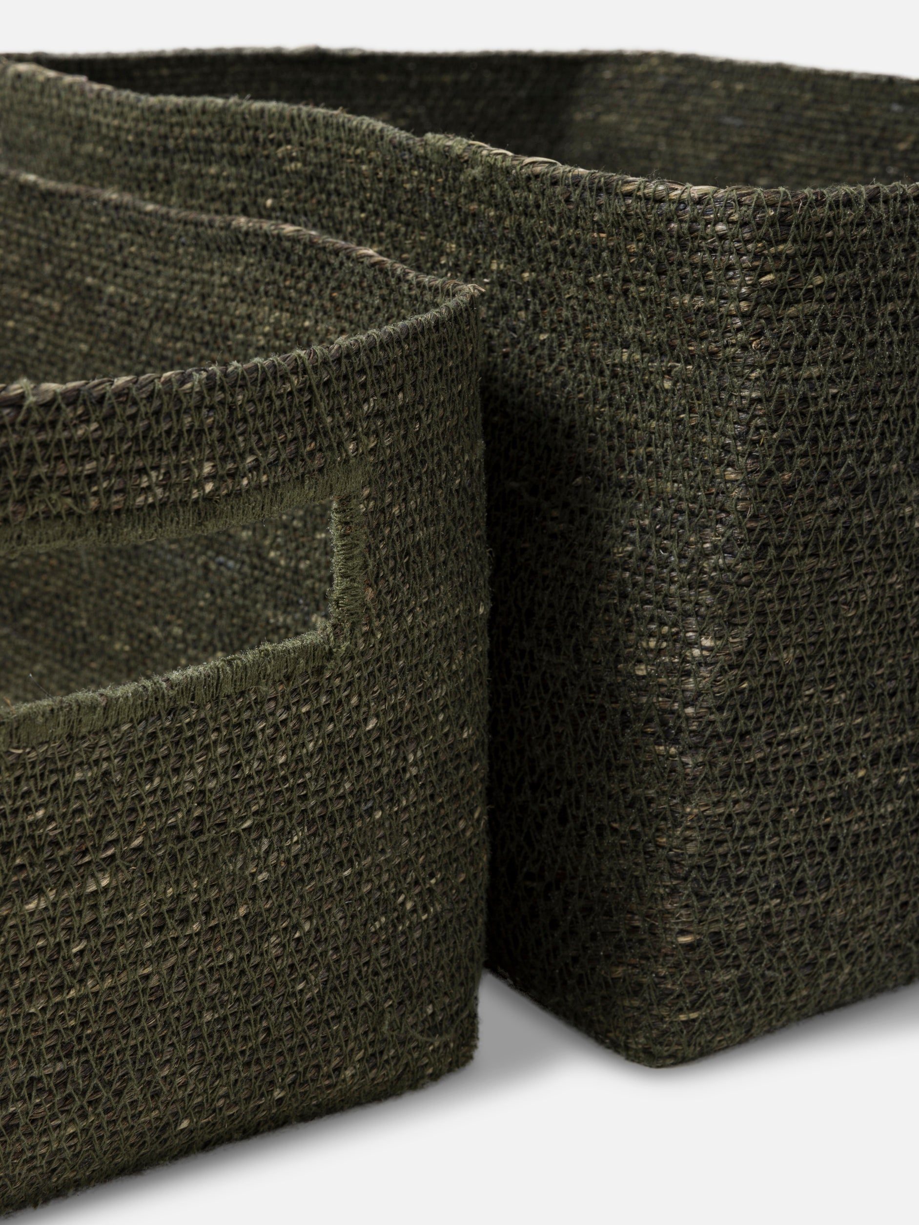 Woven Storage Basket Olive / Small
