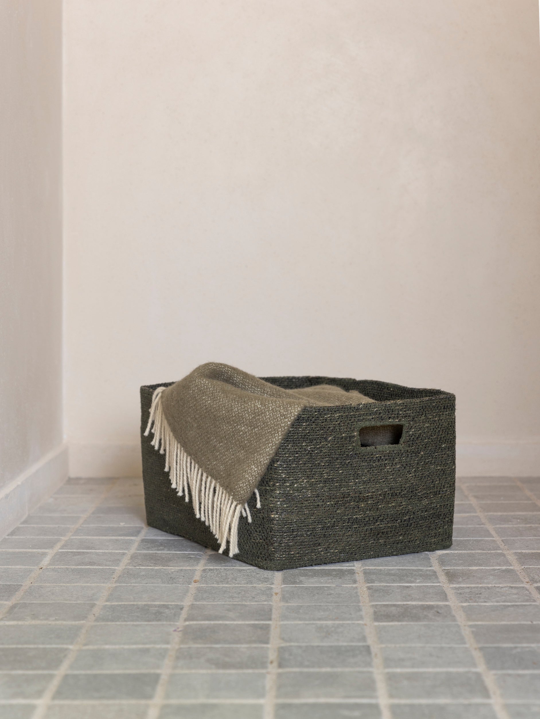 Woven Storage Basket Olive / Small