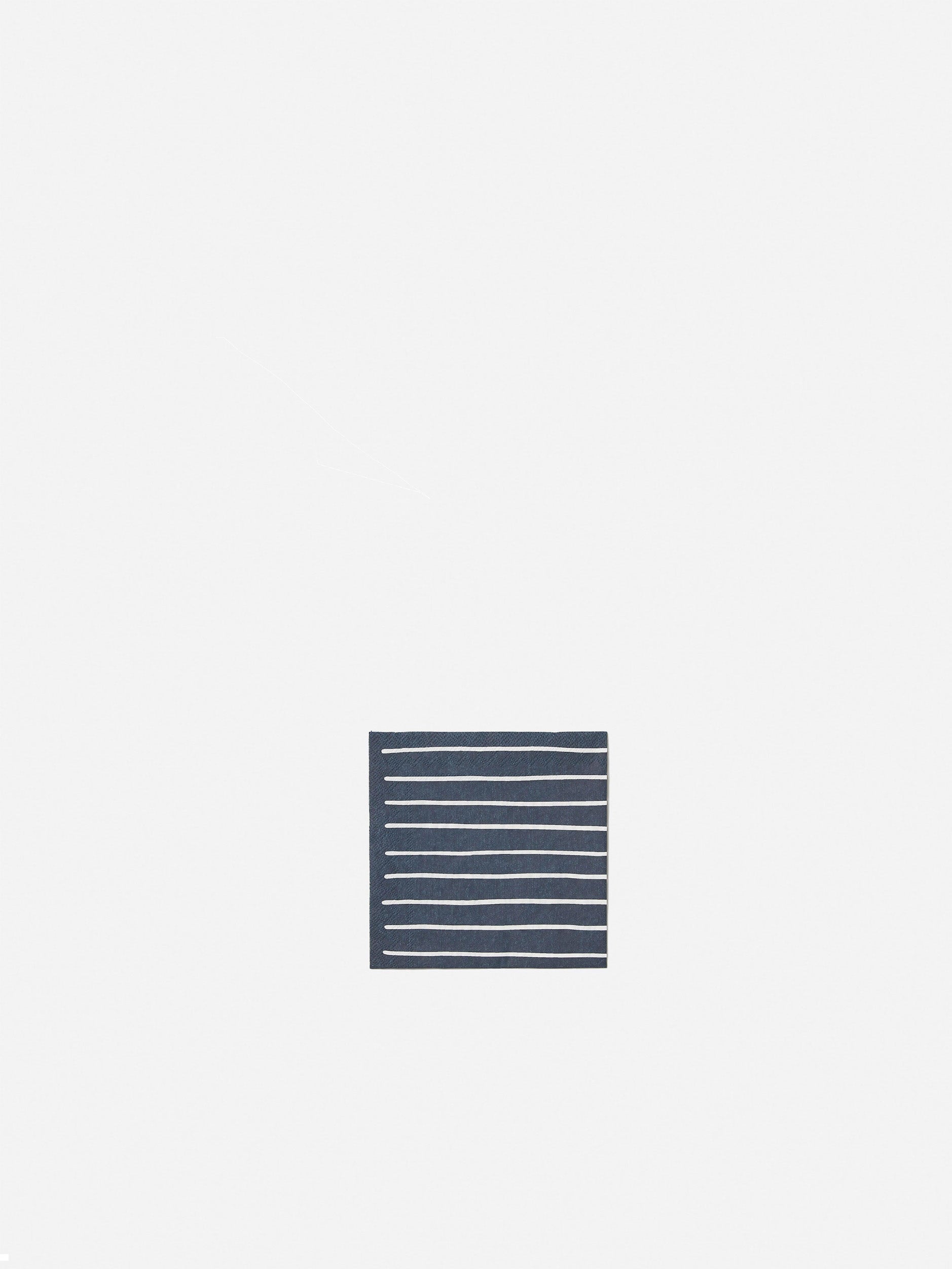 Stripe Cocktail Napkin Pack/20 Navy/White / 25x25cm