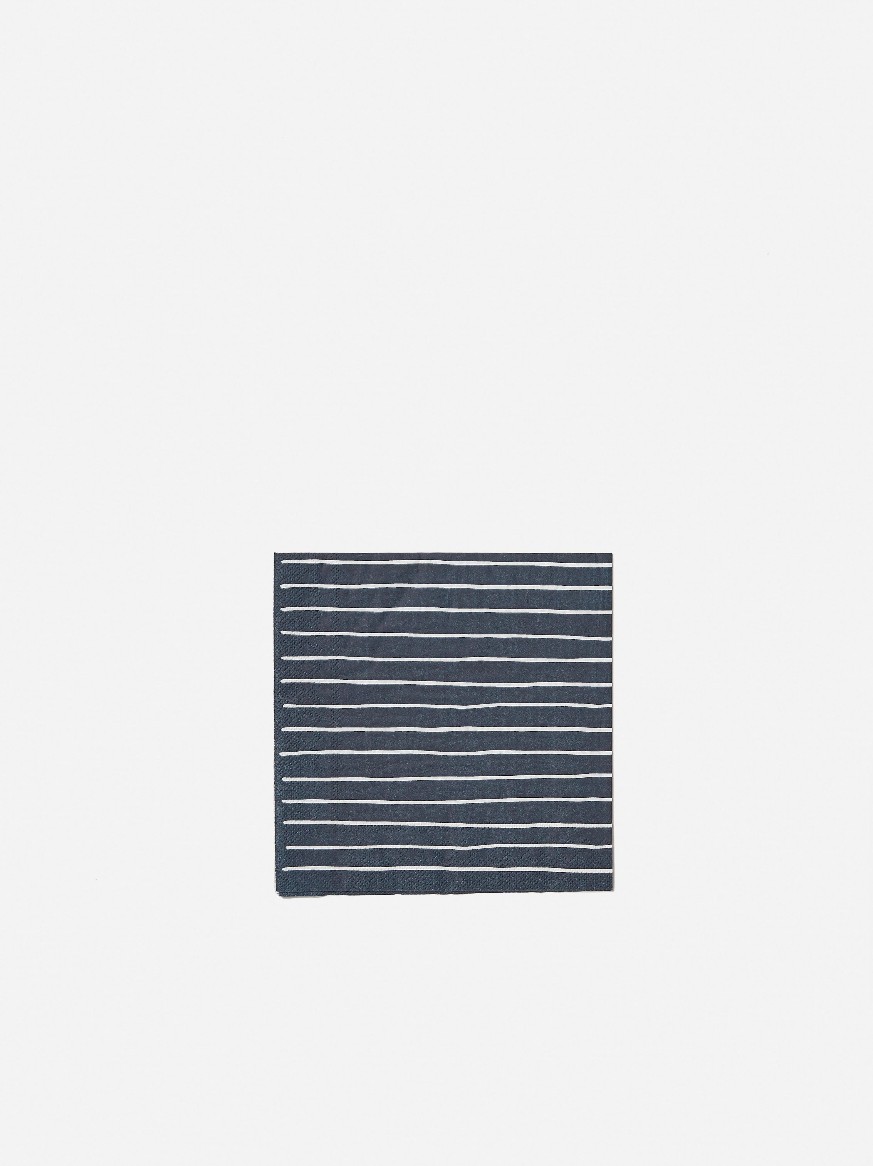 Stripe Dinner Napkin Pack/20 Navy/White / 40x40cm