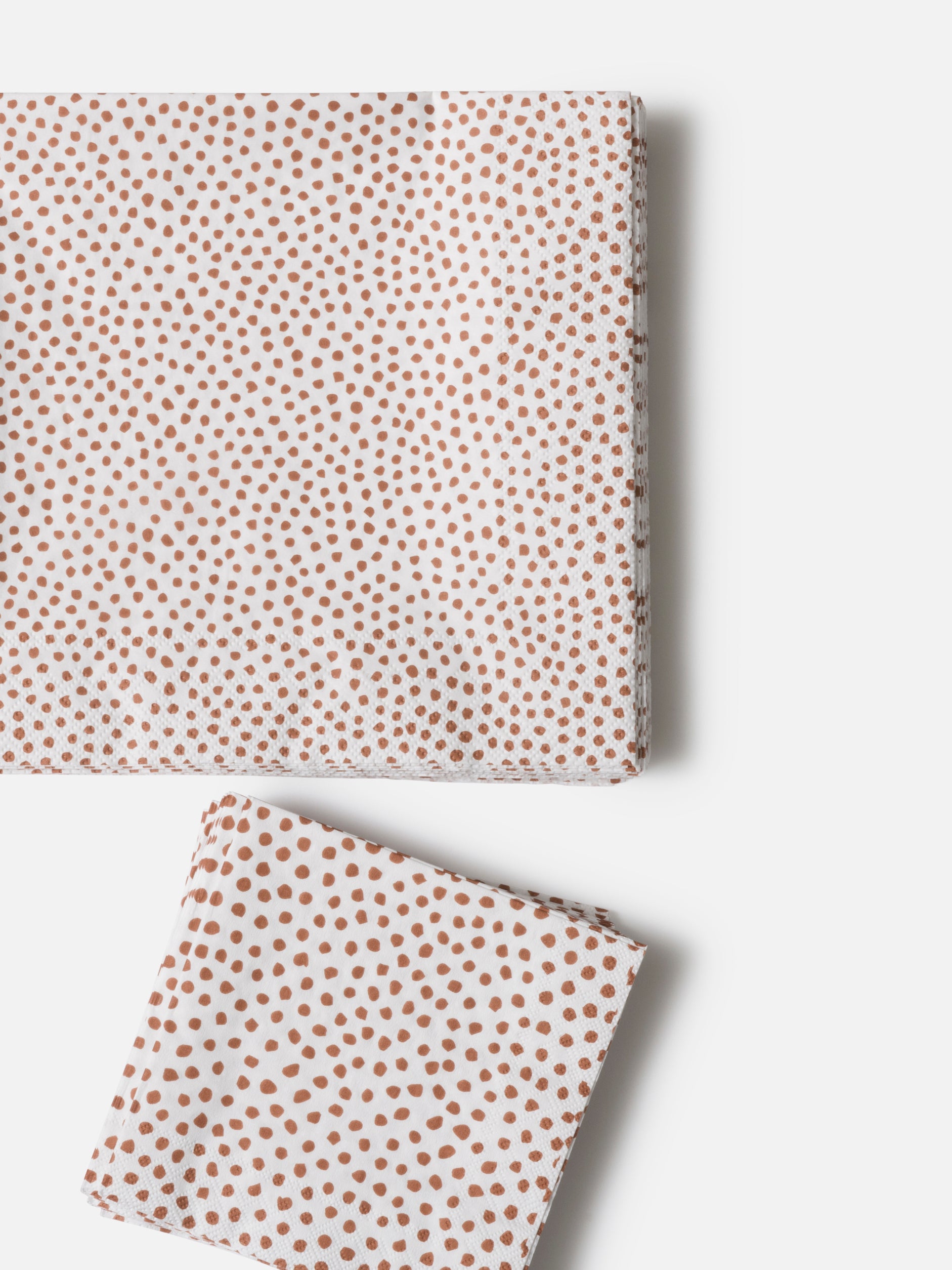 Pois Cocktail Napkin Pack/20 White/Brick / Small