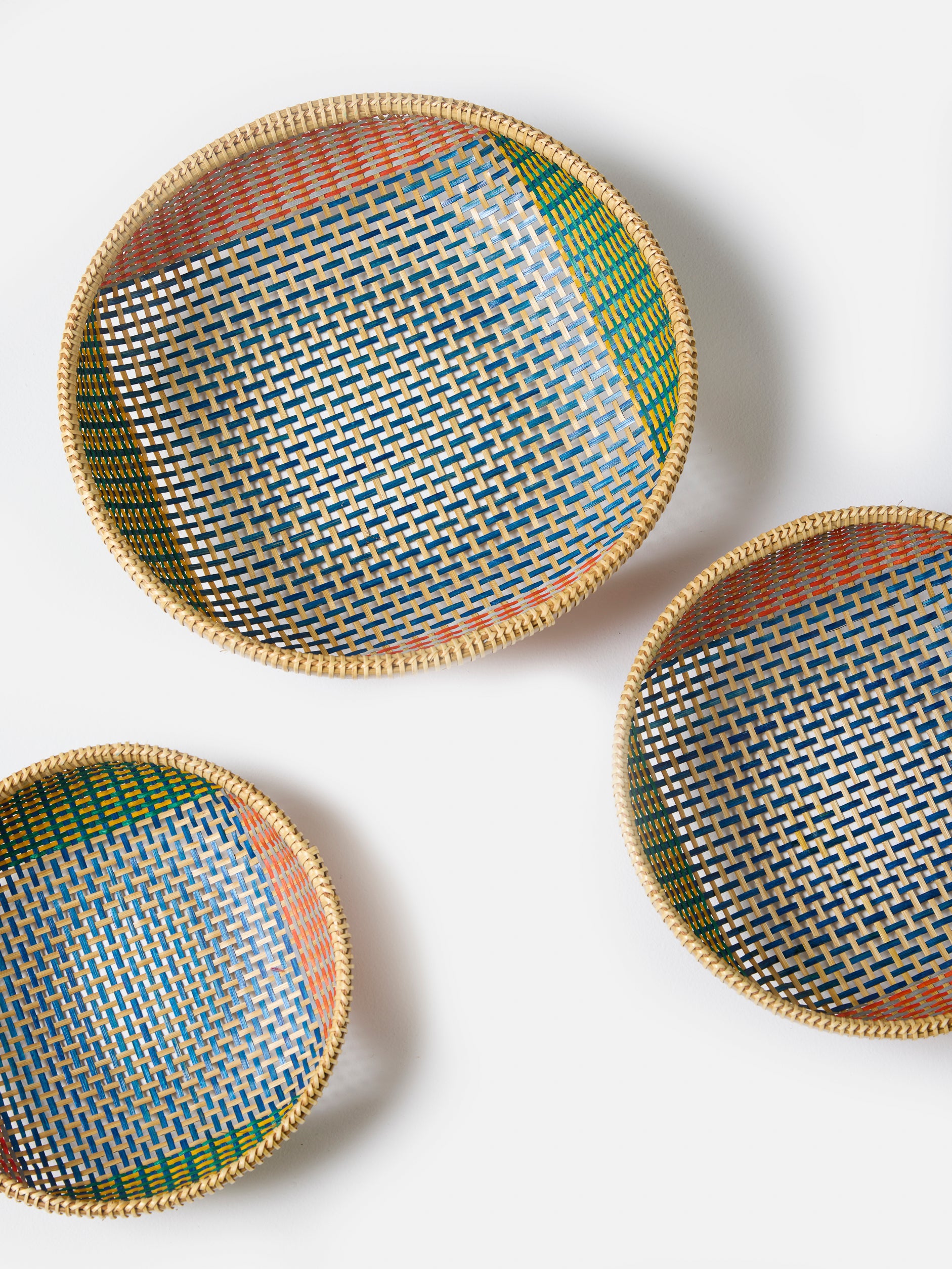 Thao Woven Basket Blue/Multi / Small