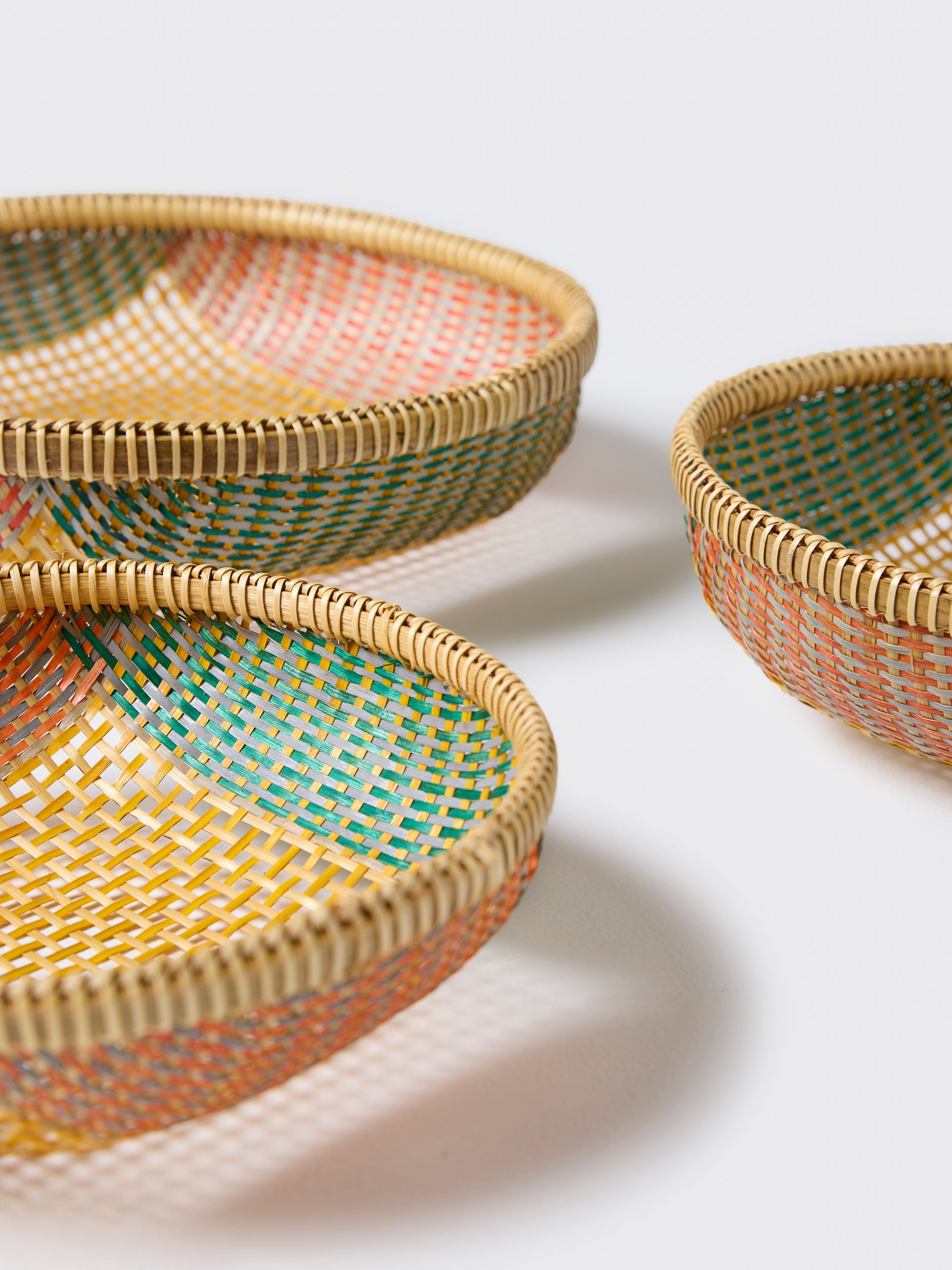 Thao Woven Basket Yellow/Multi / Large