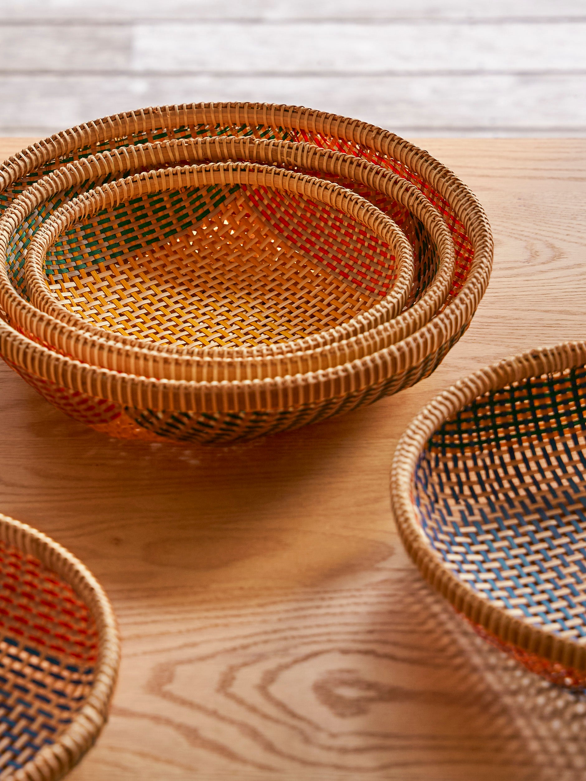 Thao Woven Basket Yellow/Multi / Small