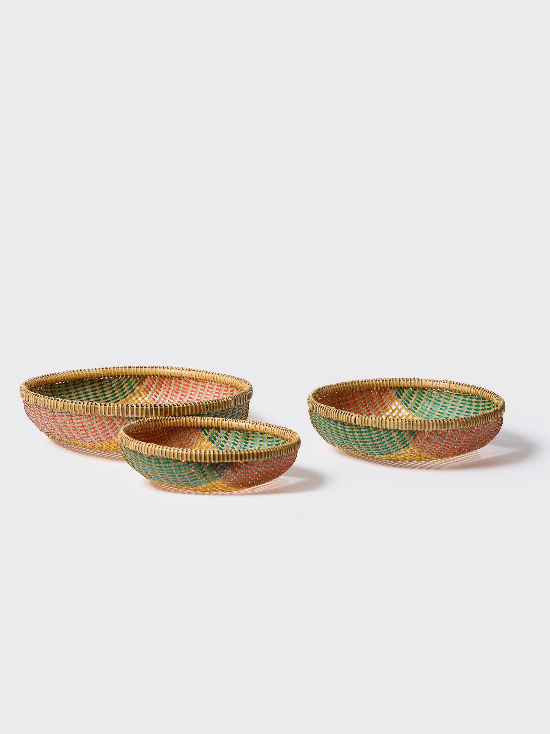 Thao Woven Basket Yellow/Multi / Small