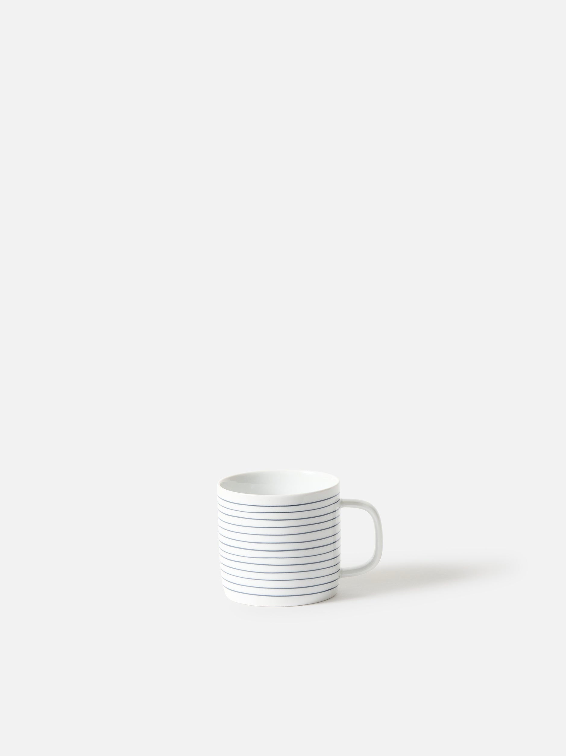 Porcelain Stripe Coffee Cup Set/4 Navy/White / One Size