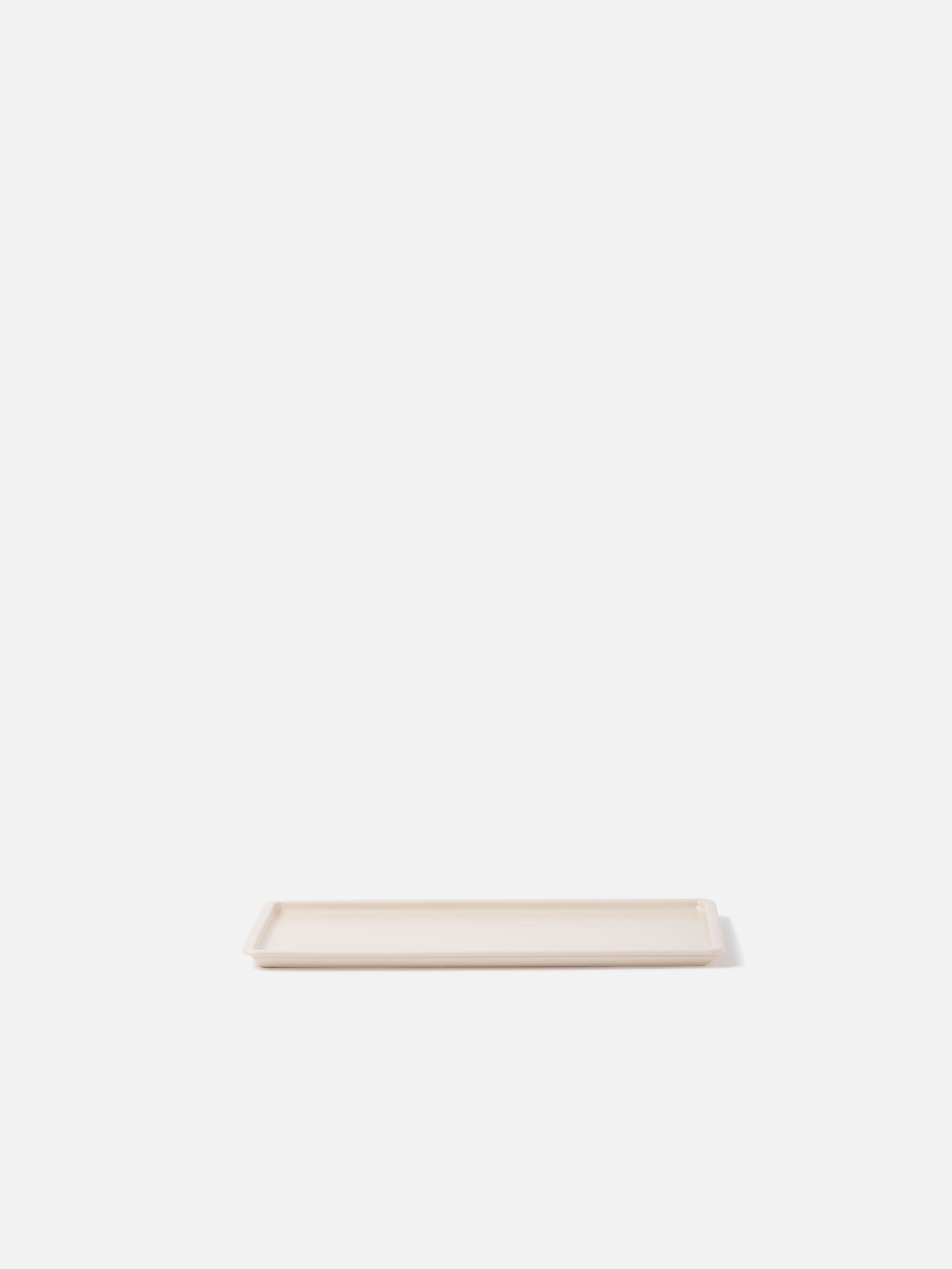 Stoneware Tray Matte Beige / Large
