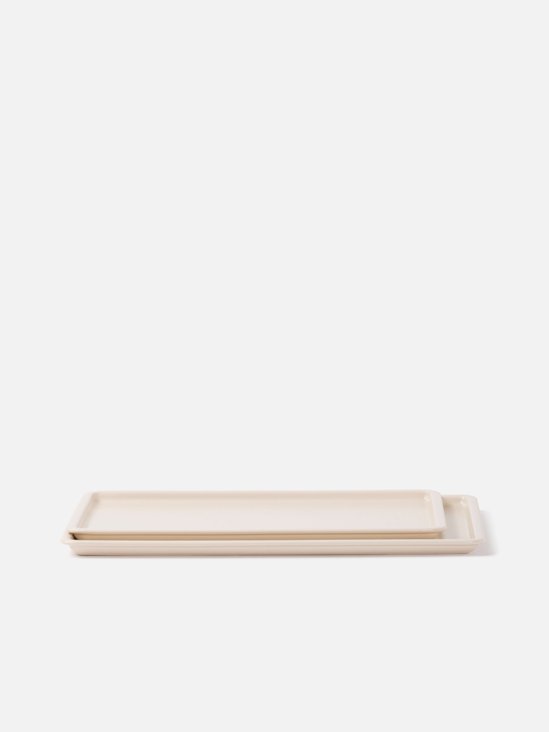 Stoneware Tray Matte Beige / Large