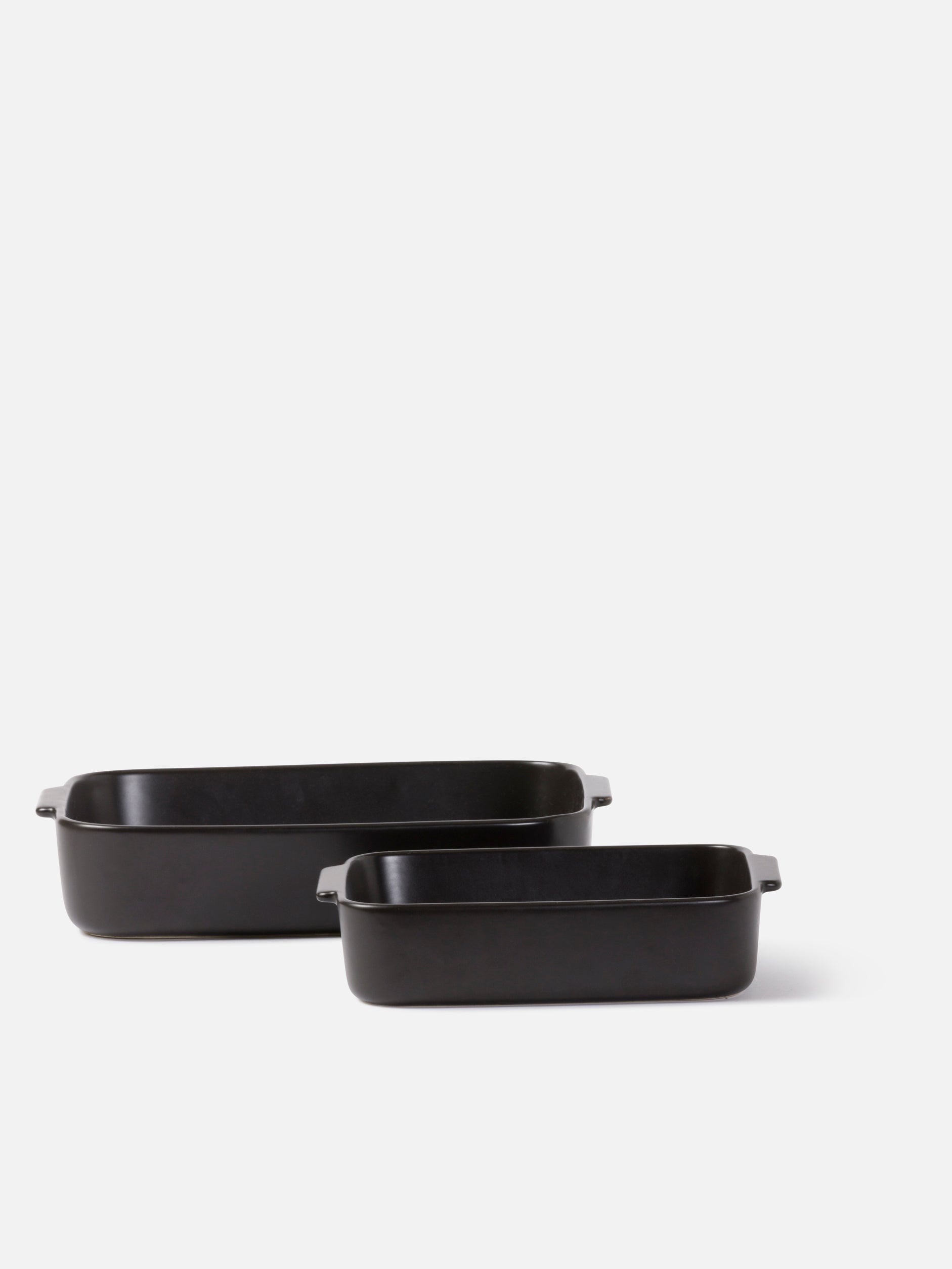 Stoneware Baking Dish Matte Black / Large