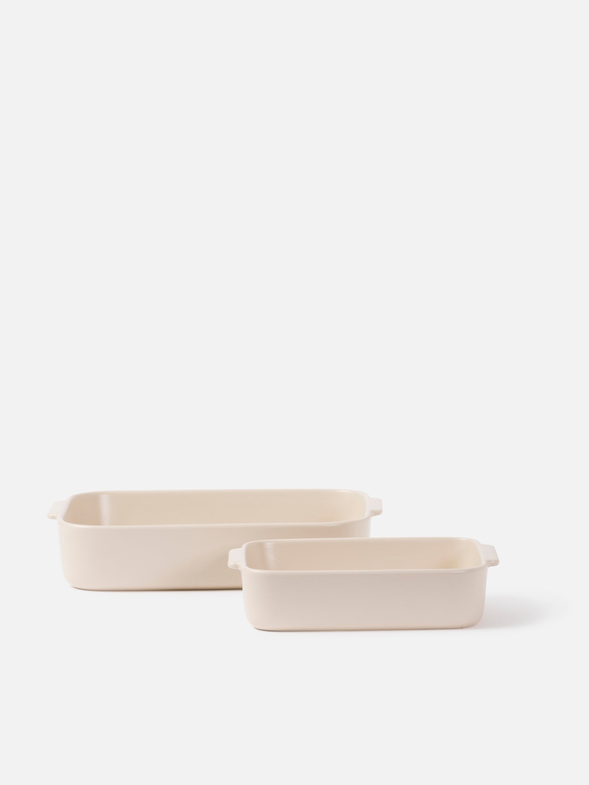 Stoneware Baking Dish Matte Beige / Large
