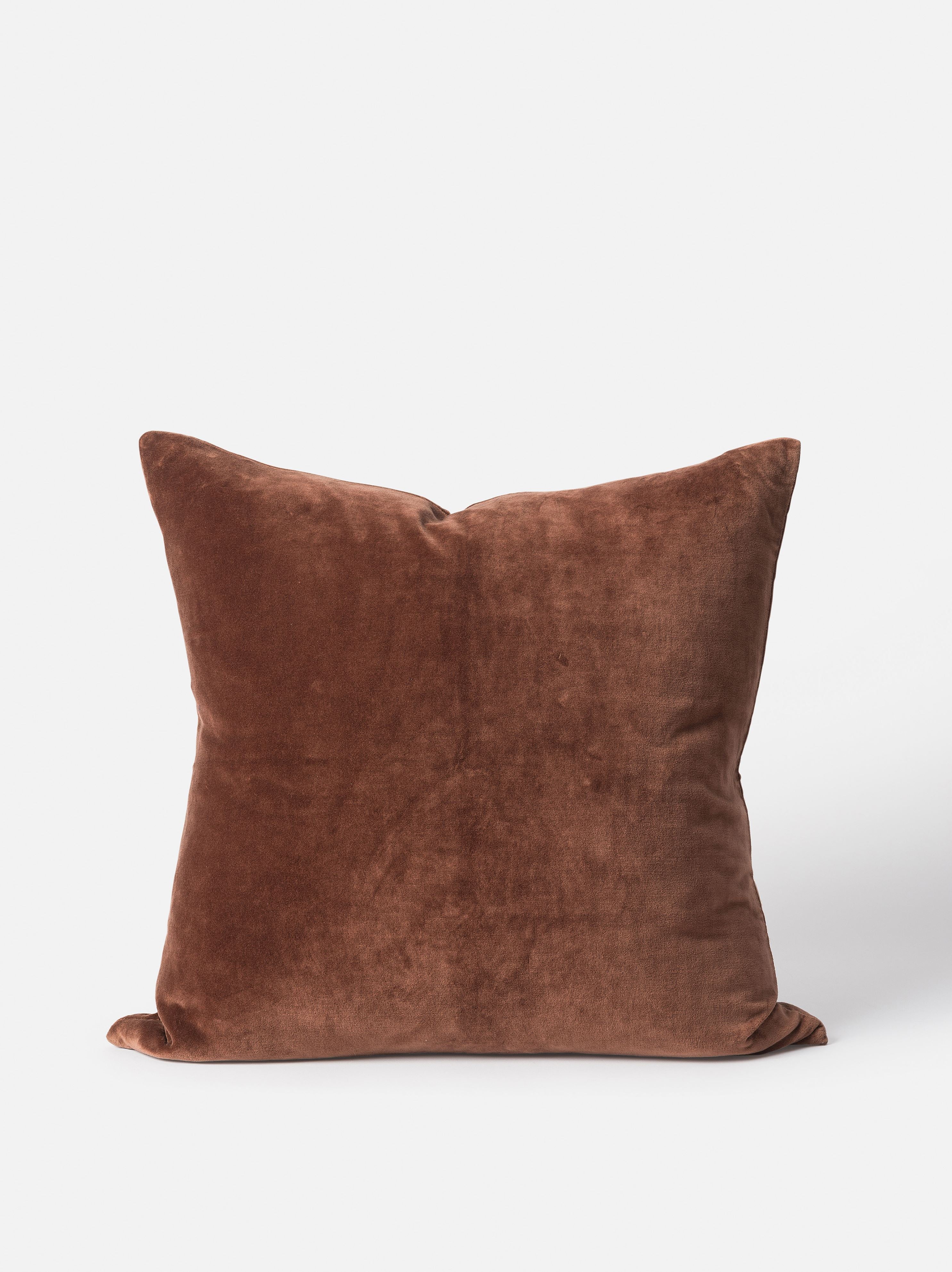 Cotton Velvet Cushion Cover Brick / 55x55cm
