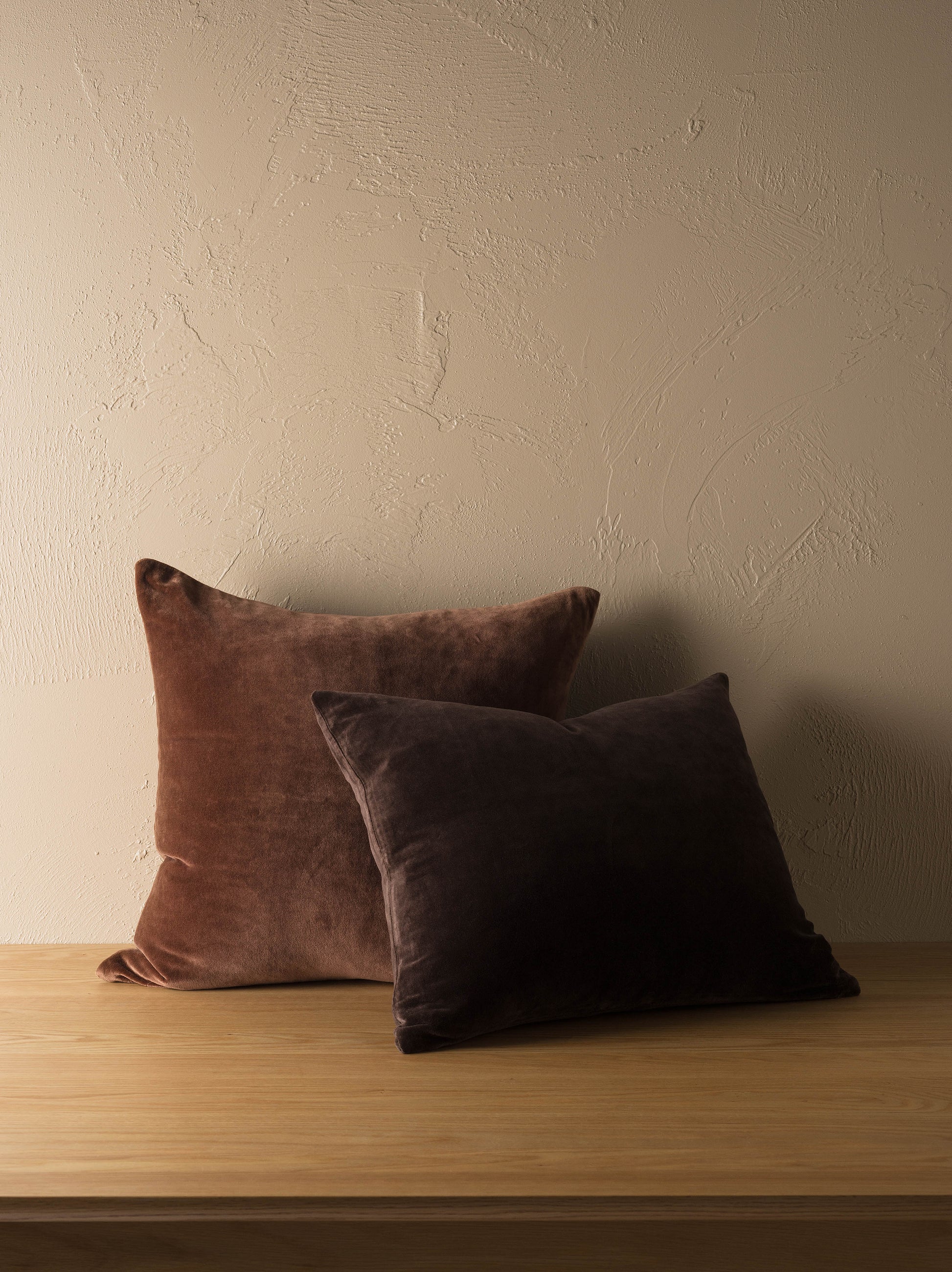Cotton Velvet Cushion Cover Brick / 55x55cm