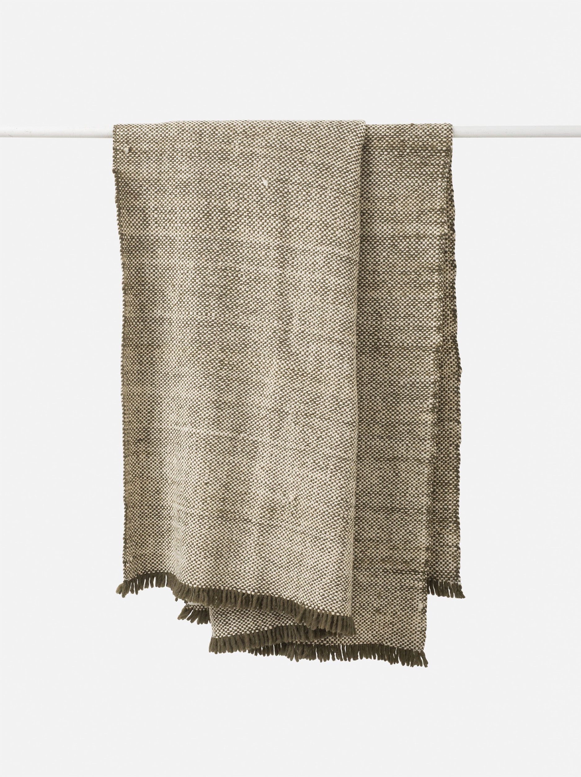 Hutt Wool Throw Ivy/Natural / 140x180cm