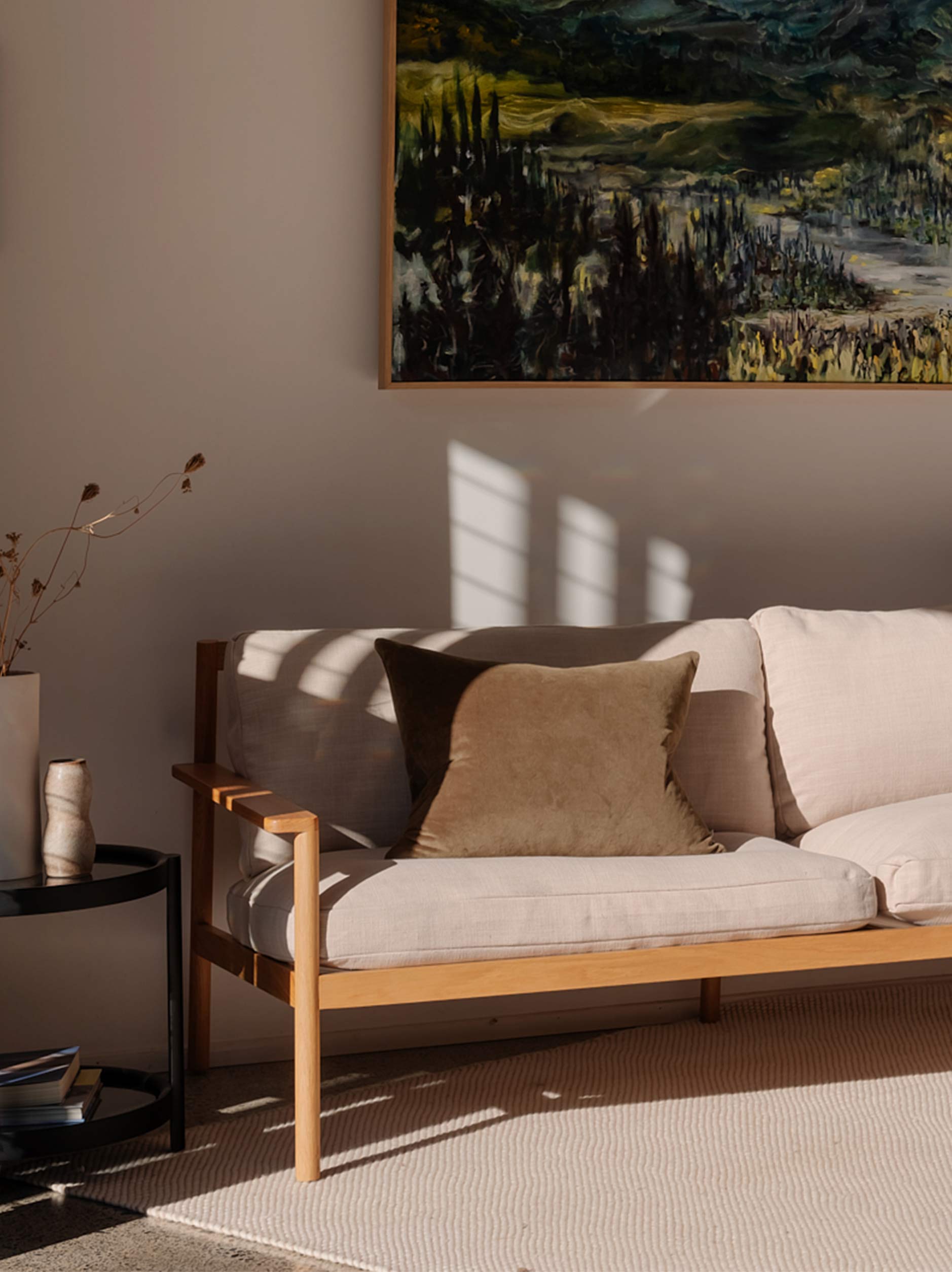 Velvet Cushion Cover Caper / 60x40cm