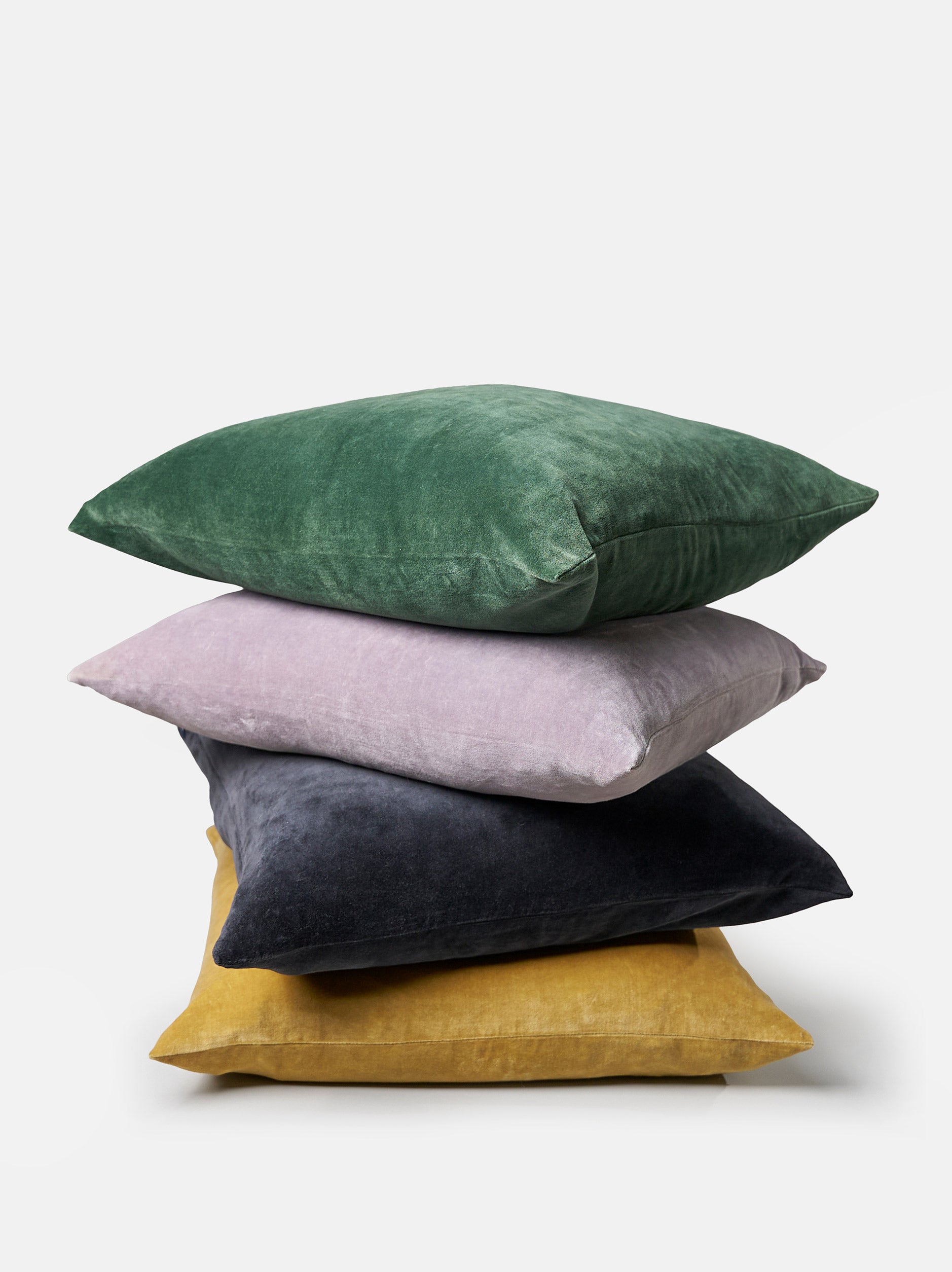 Velvet Cushion Cover Duck Green / 55x55cm