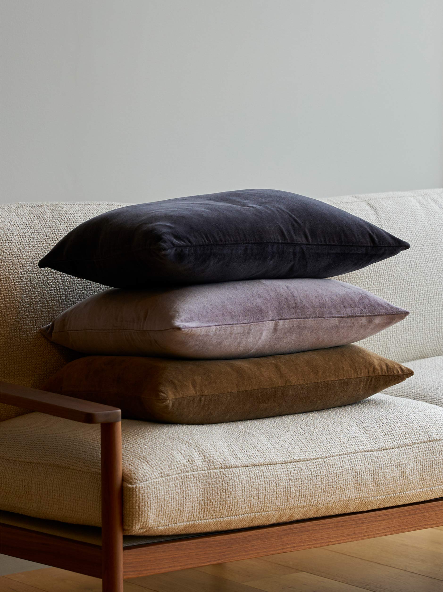 Velvet Cushion Cover Blue Black / 60x40cm
