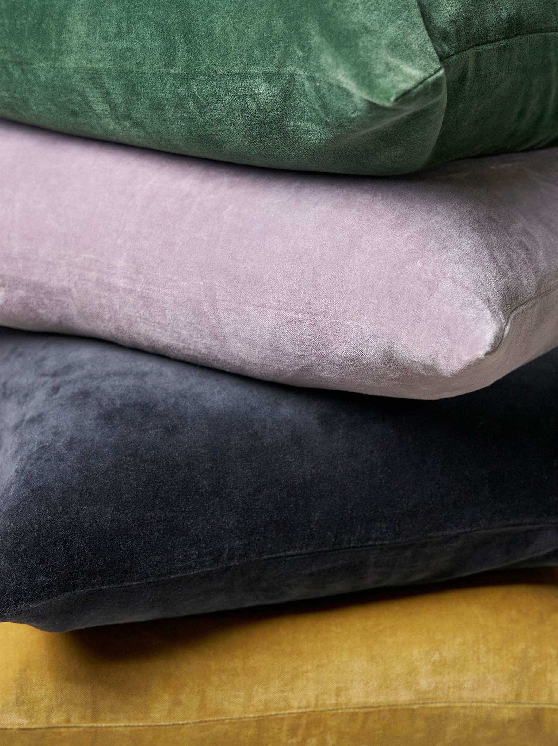 Velvet Cushion Cover Blue Black / 60x40cm