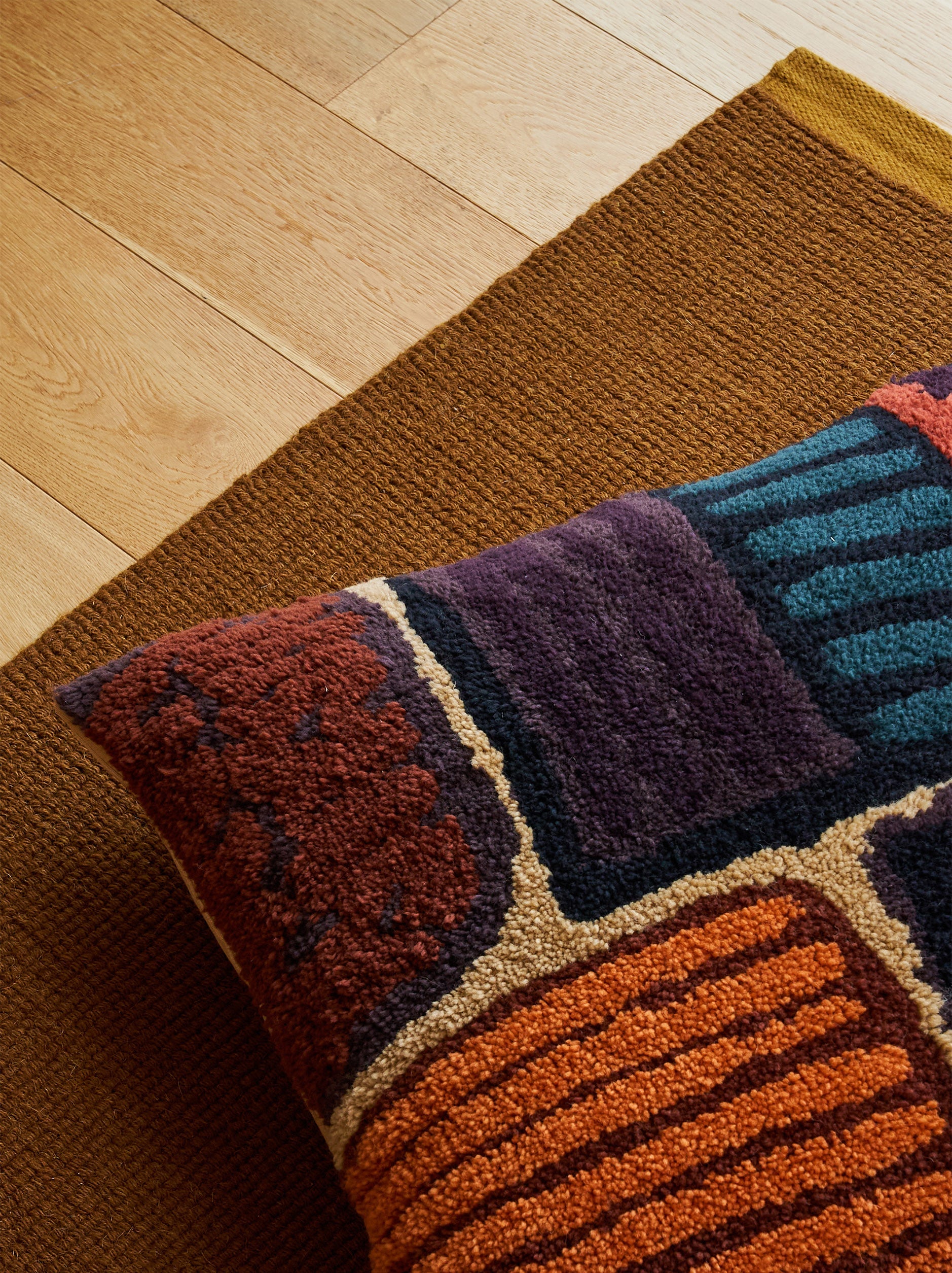 Astrid Woollen Floor Cushion Cover Multi / 65x65cm