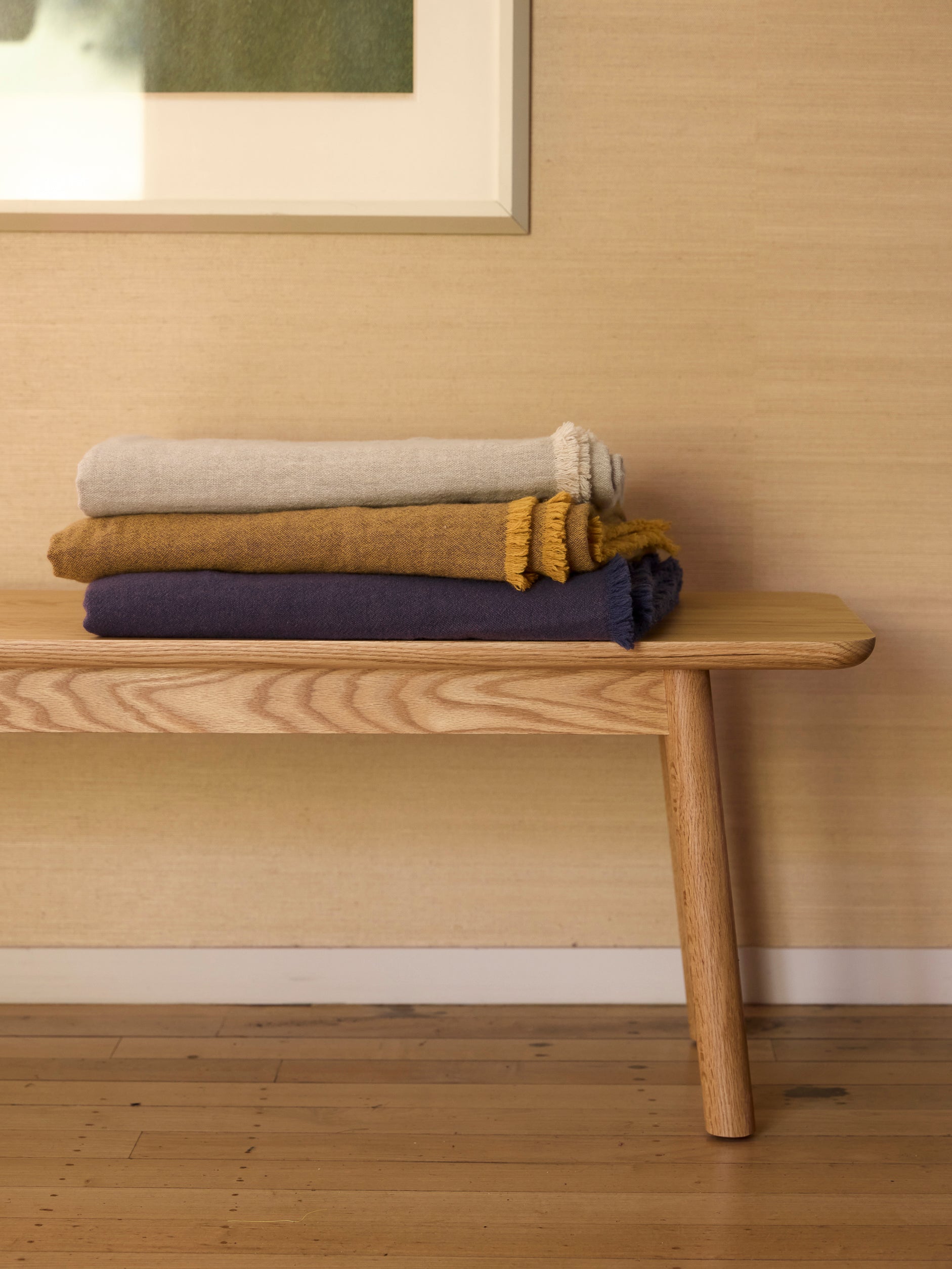 Oslo Lambswool Throw Satsuma/Lupin / 140x180