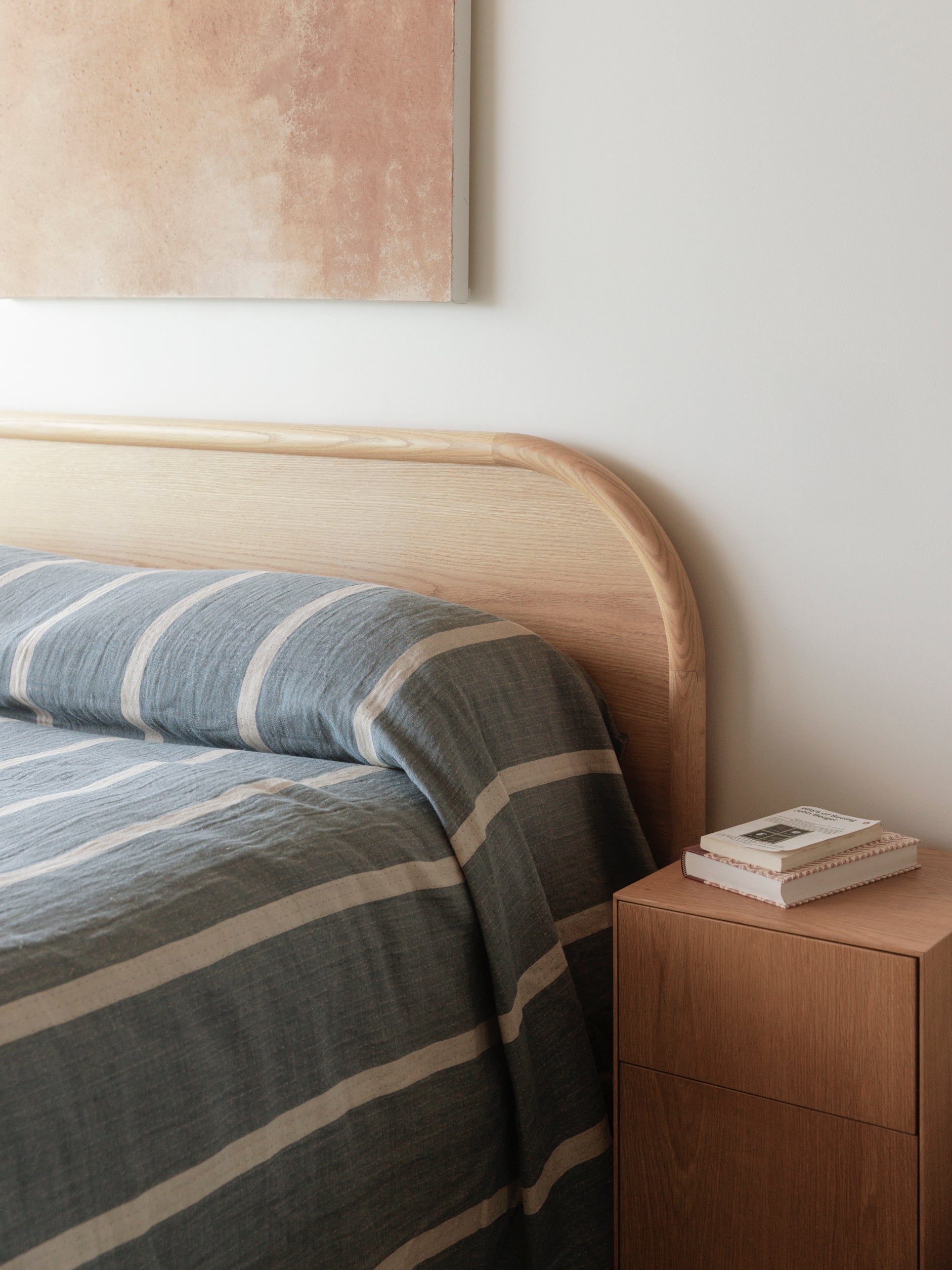 Carnival Bedspread Natural/Air Force Blue / Queen