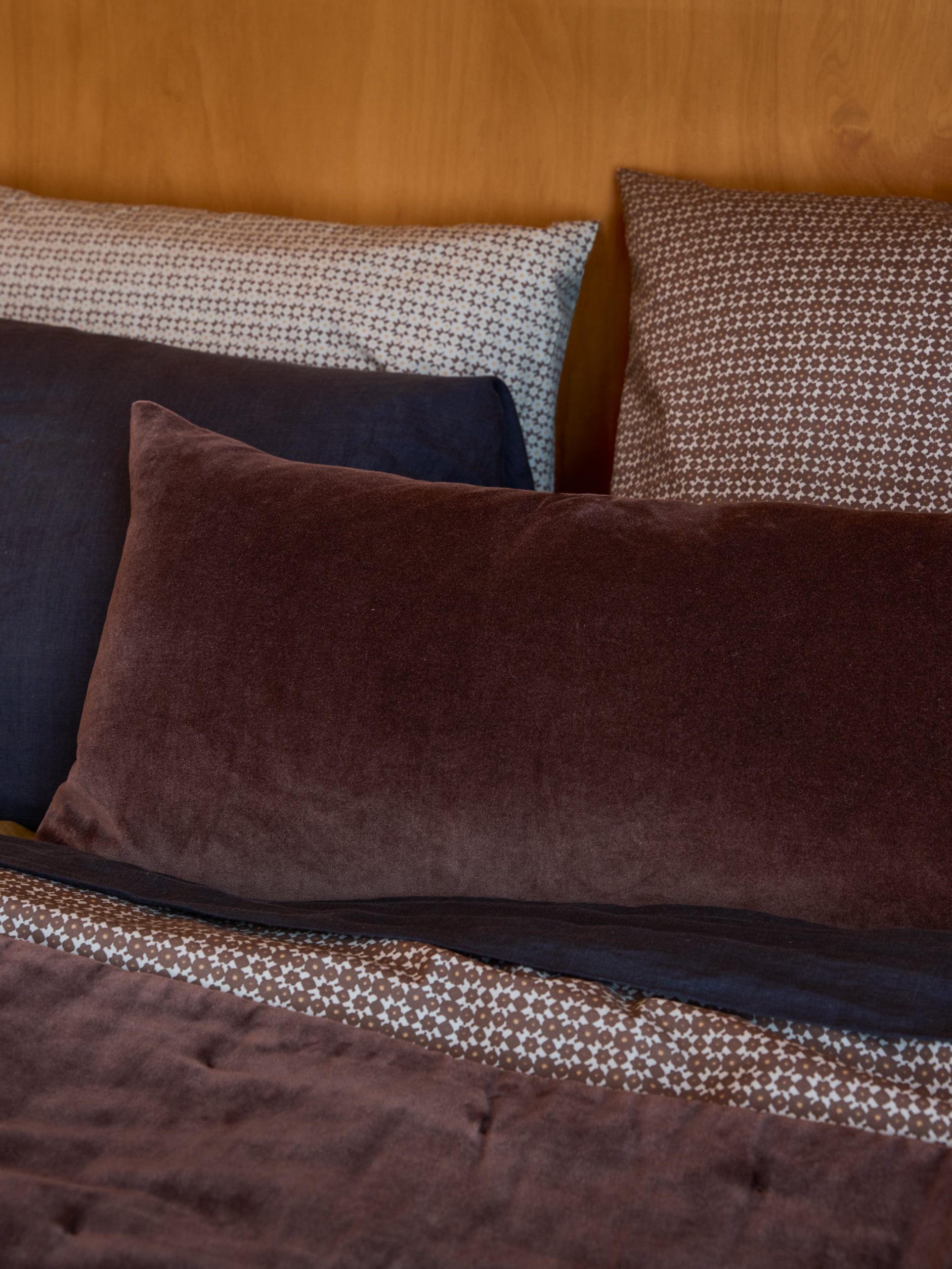 Cotton Velvet Cushion Cover Henna / 80x40cm