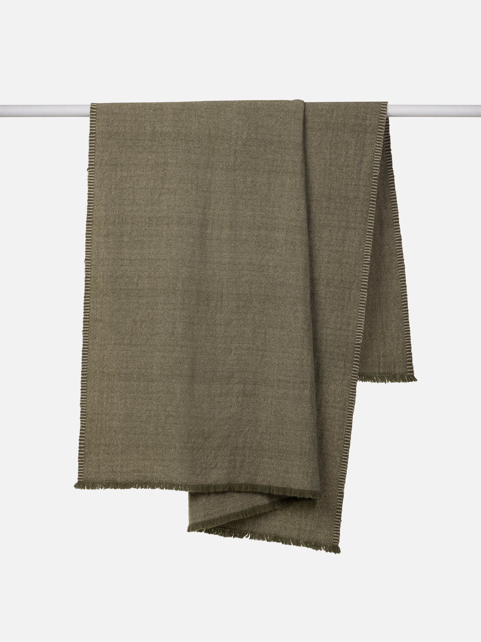 Oslo Lambswool Throw Kale/Cashew / 140x180cm