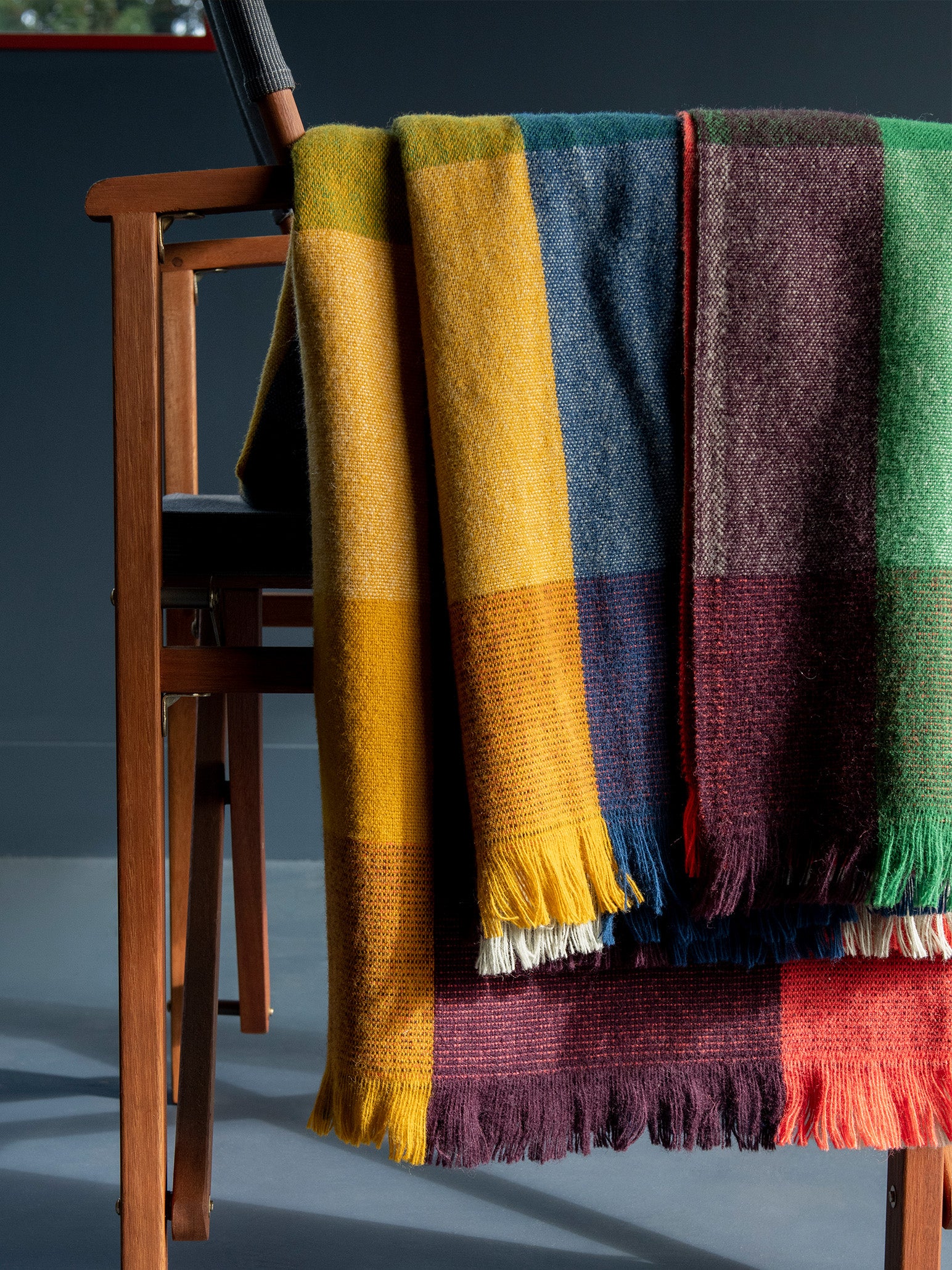 Cabin Wool Blanket Spirulina/Multi / 150x180cm
