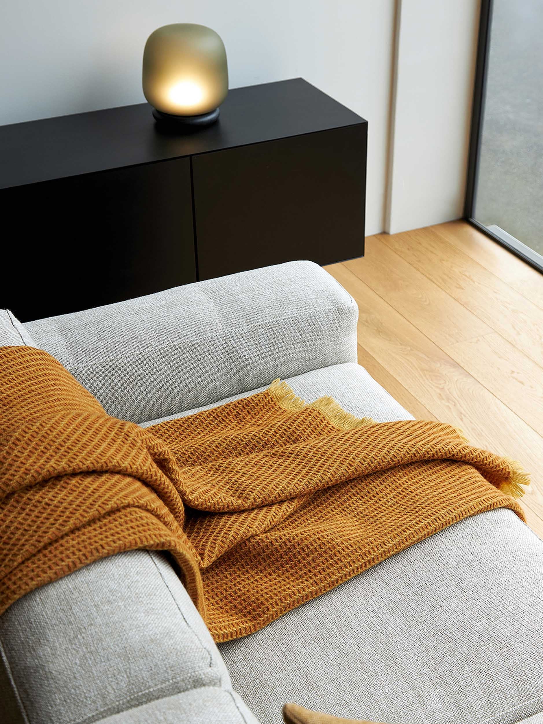 Waffle Wool Blanket Honey/Orange Peel / 150x180cm
