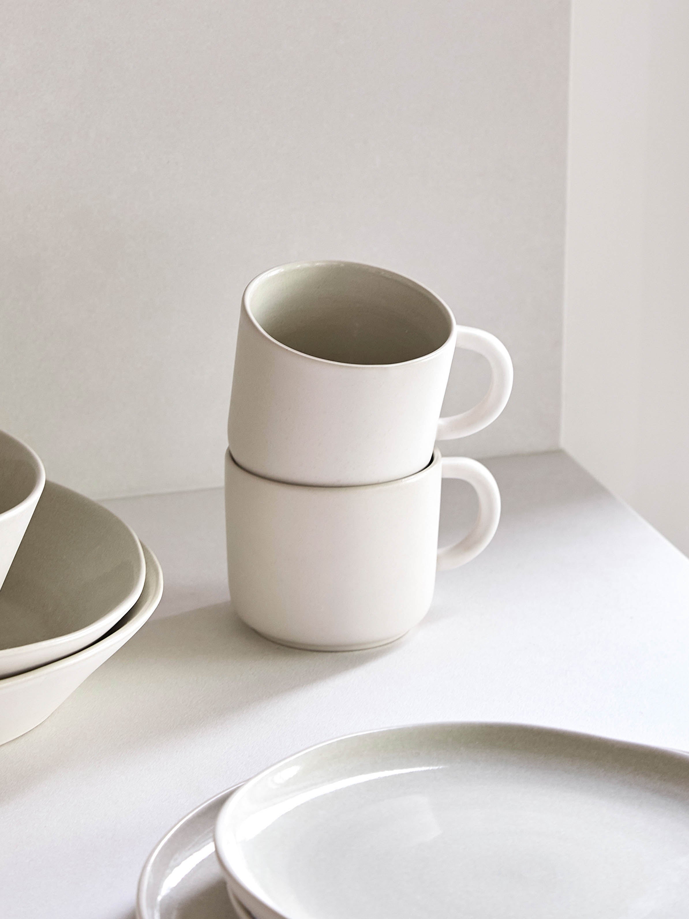 Finch Coffee Cup Set/4 Green/Natural / 325ml