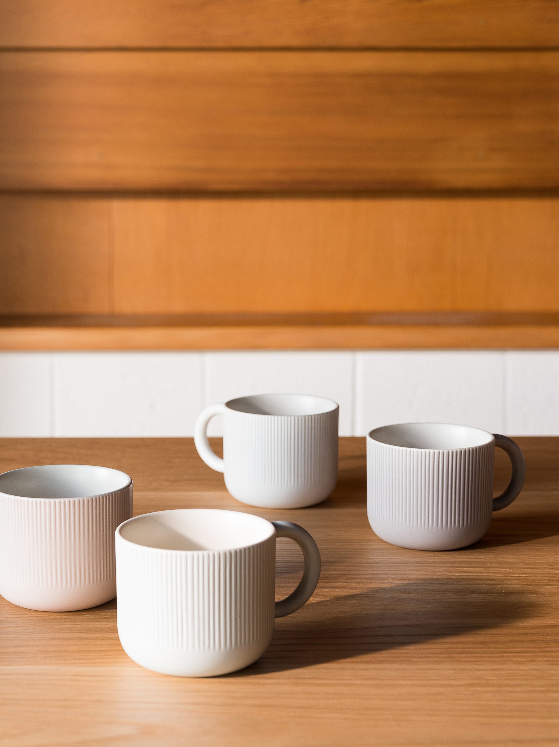 Cafe Mug Set of 4 Grey / 300ml