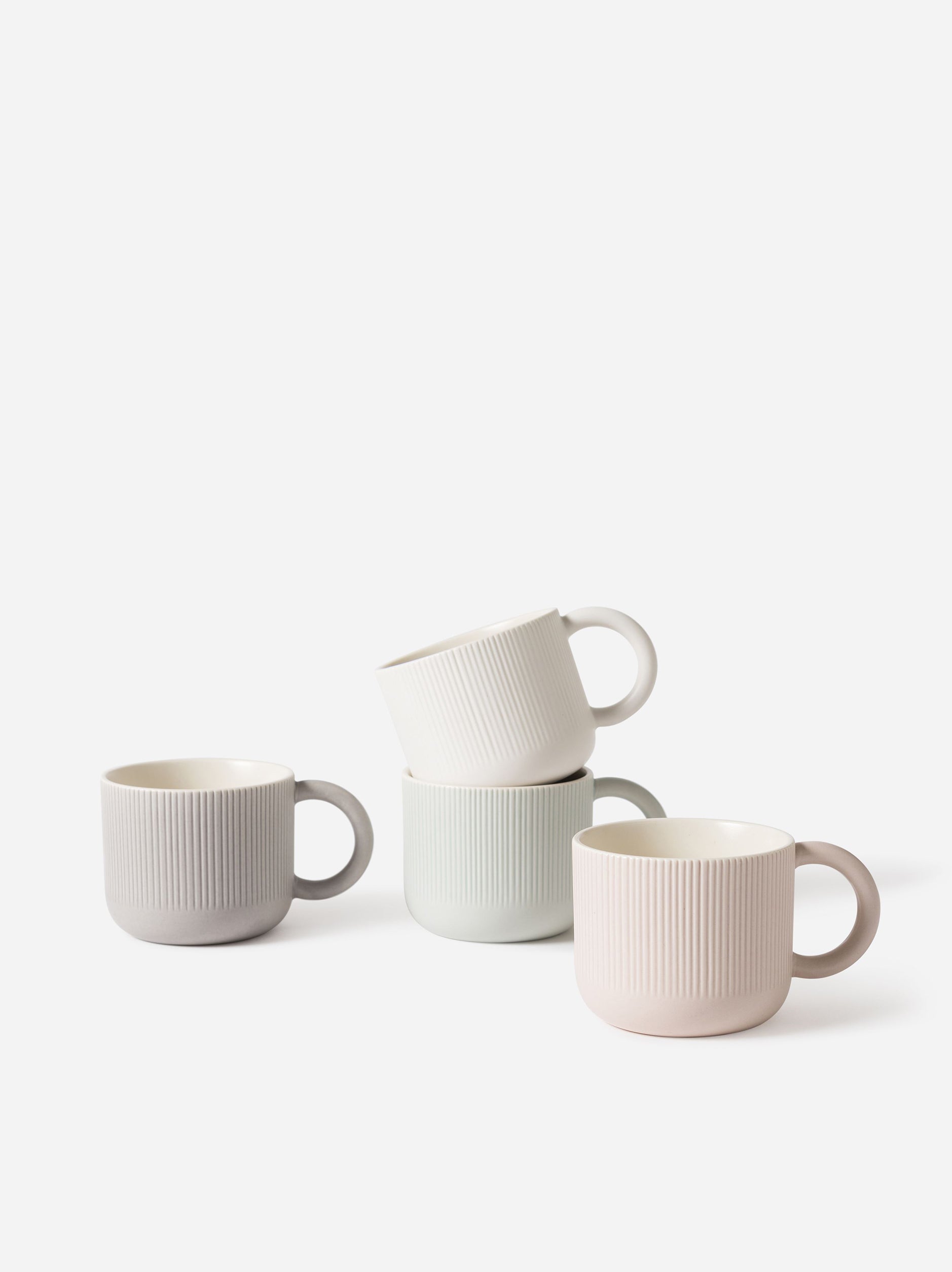 Cafe Mug Set of 4 Grey / 300ml