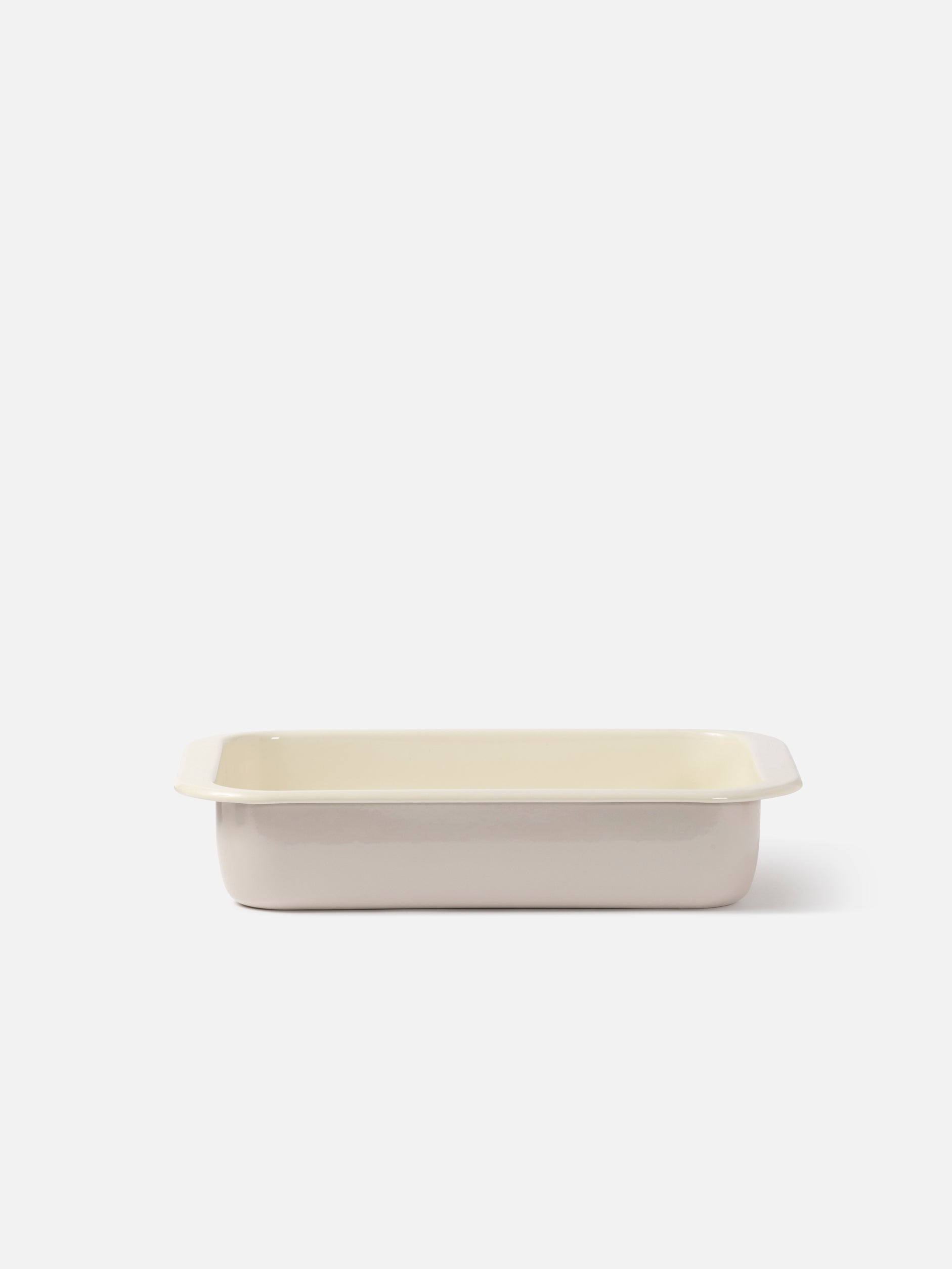 Enamel Baking Tray Light Grey/Cream / Large