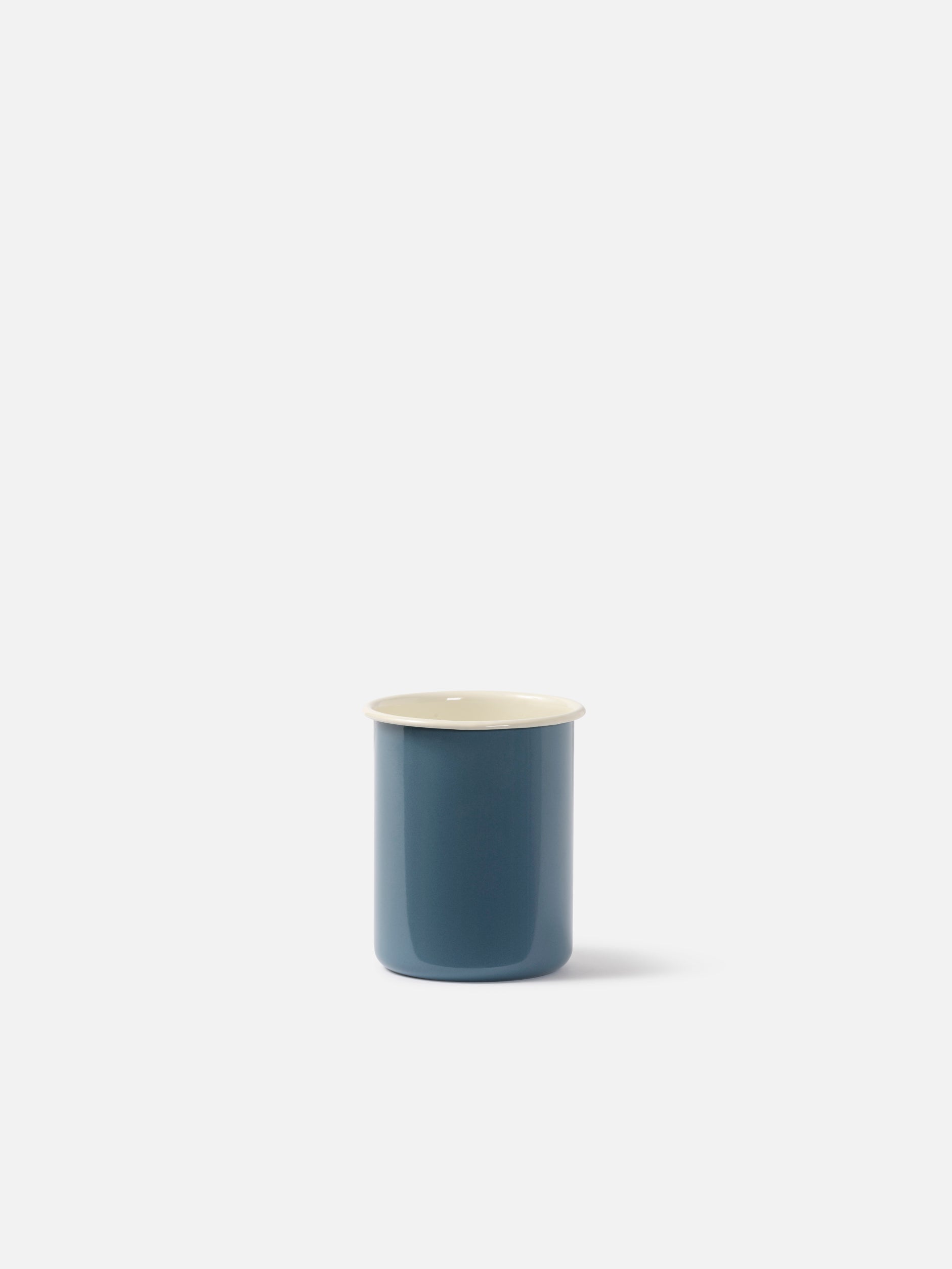 Enamel Utensil Holder Navy/Cream / Large