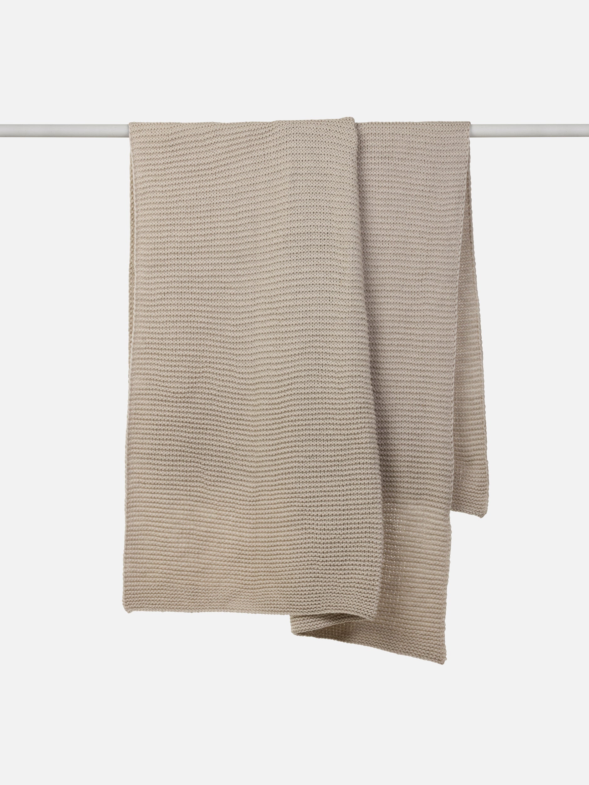 Wool Purl Knit Throw Cocoa Bone / 140x180cm
