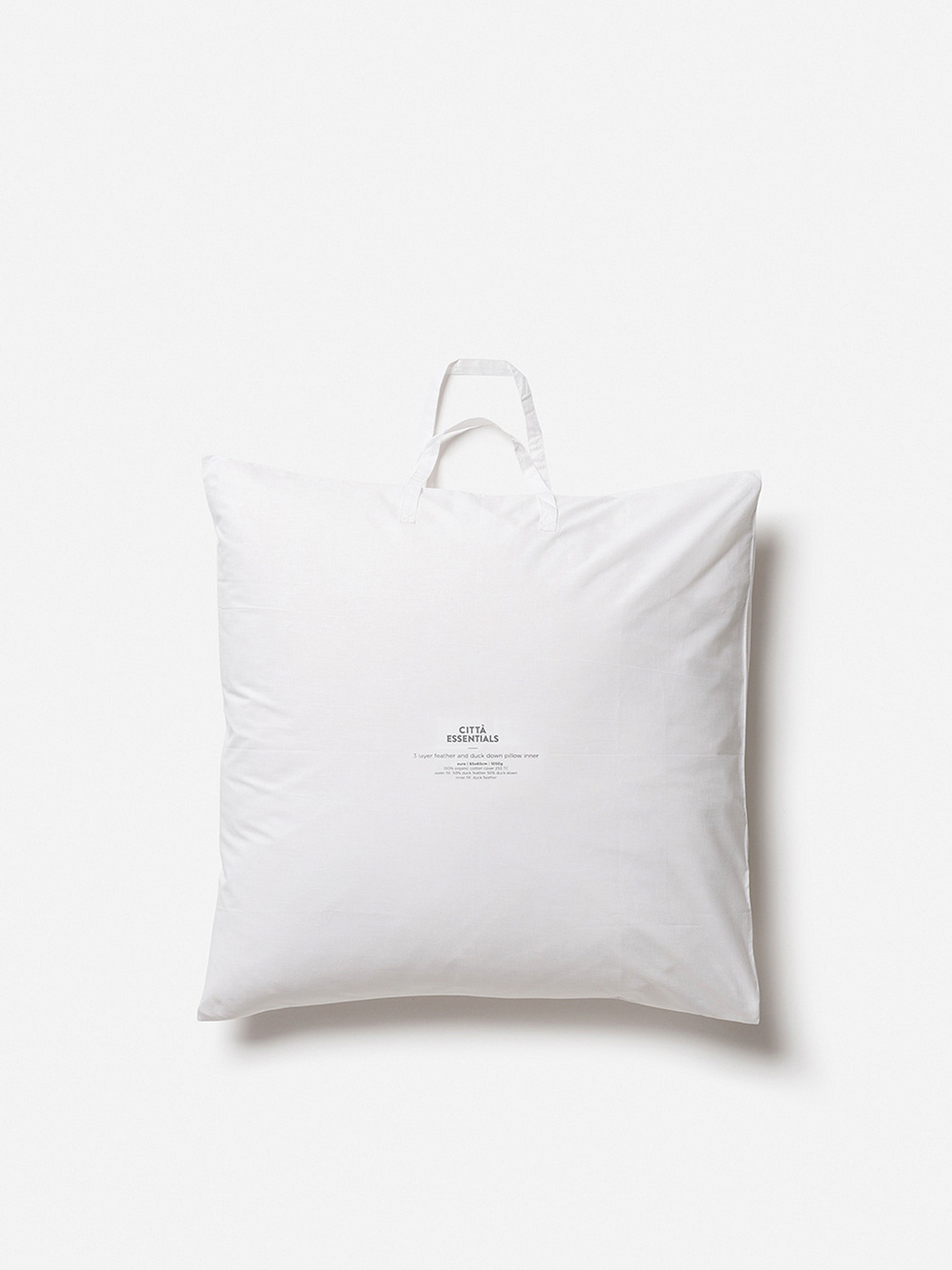 Feather & Duck Down Pillow Inner 3 layer White / Euro
