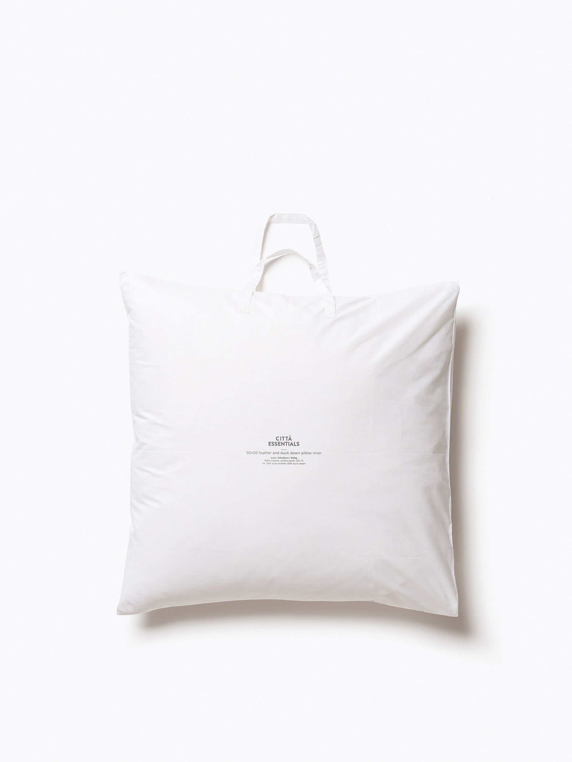 Feather & Duck Down Pillow Inner 50/50 White / Euro