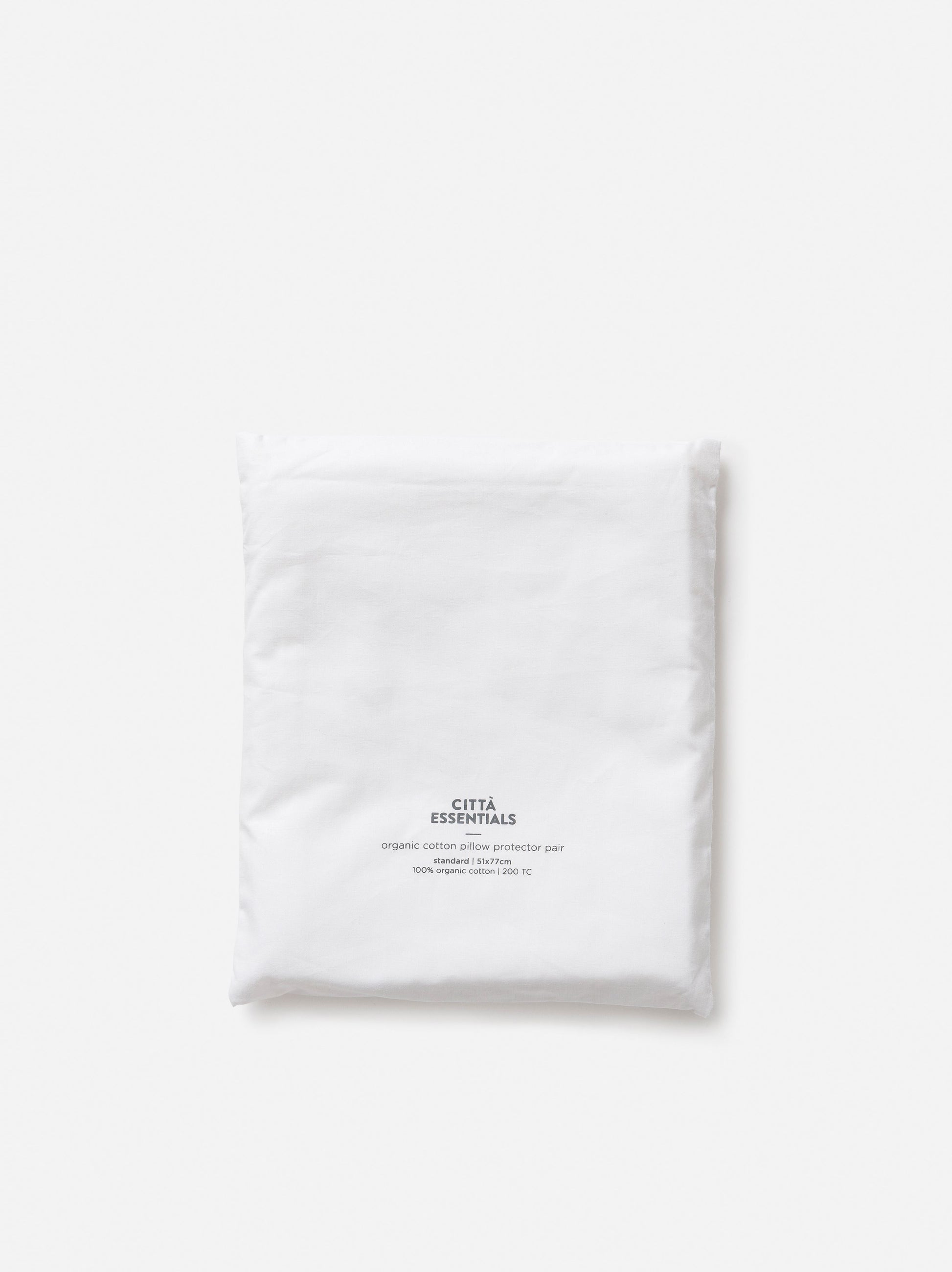 Organic Cotton Pillow Protector Pair White / Pillowcase Pair