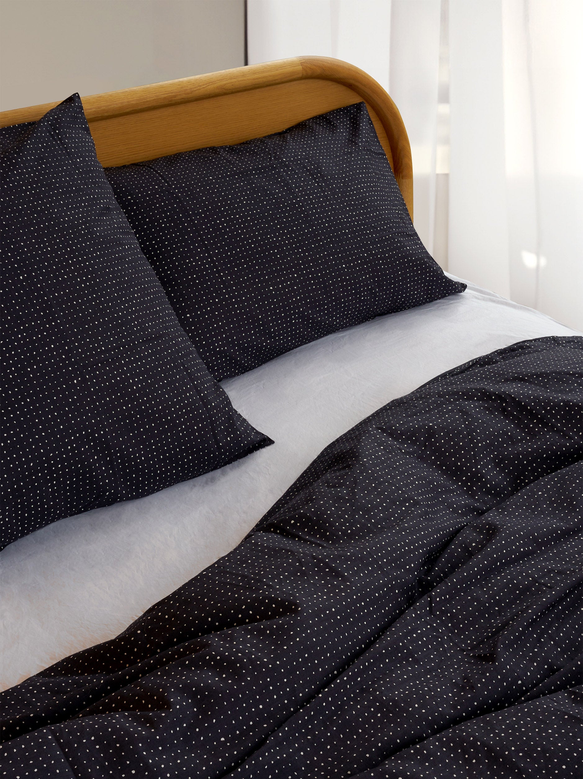 Inku Organic Cotton Linen Pillowcase PR Midnight / Pillowcase Pair
