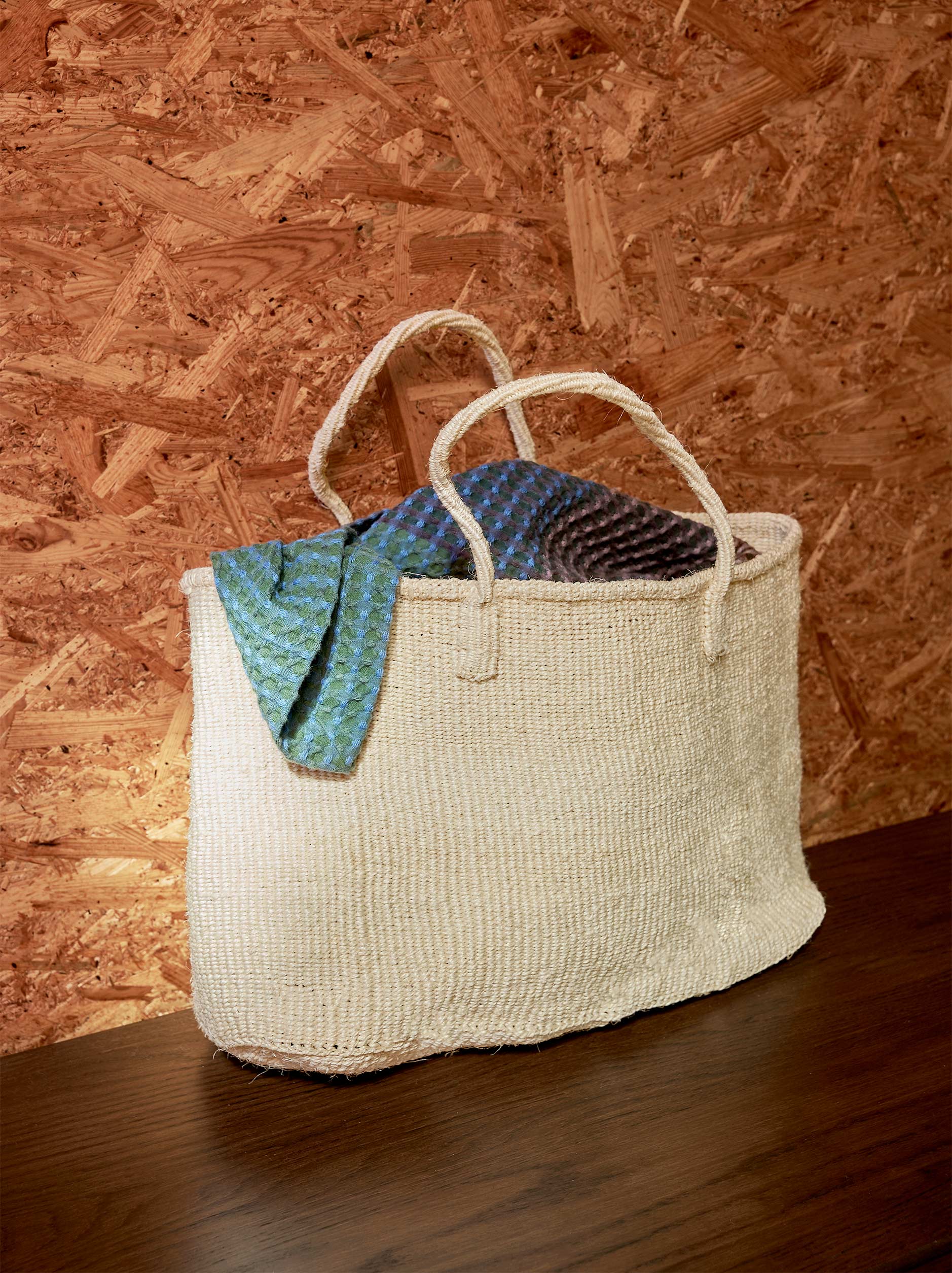 Sisal Oval Basket Cream / One Size