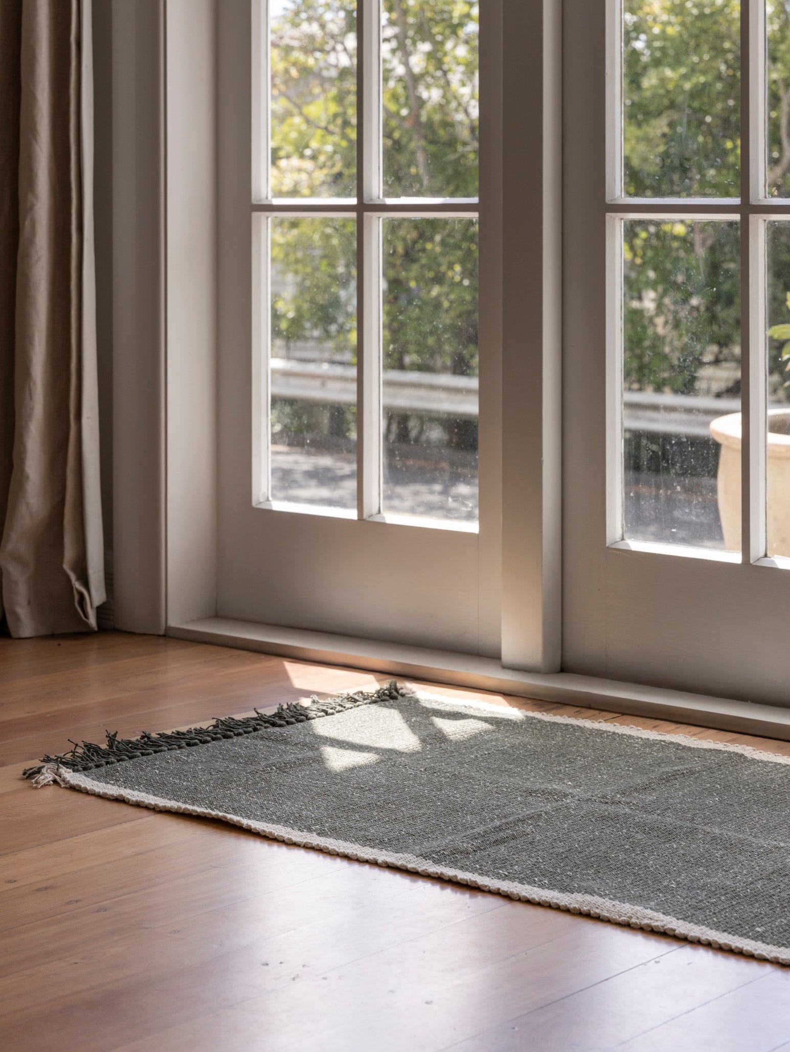 Cotton Mat Olive/Natural / Large
