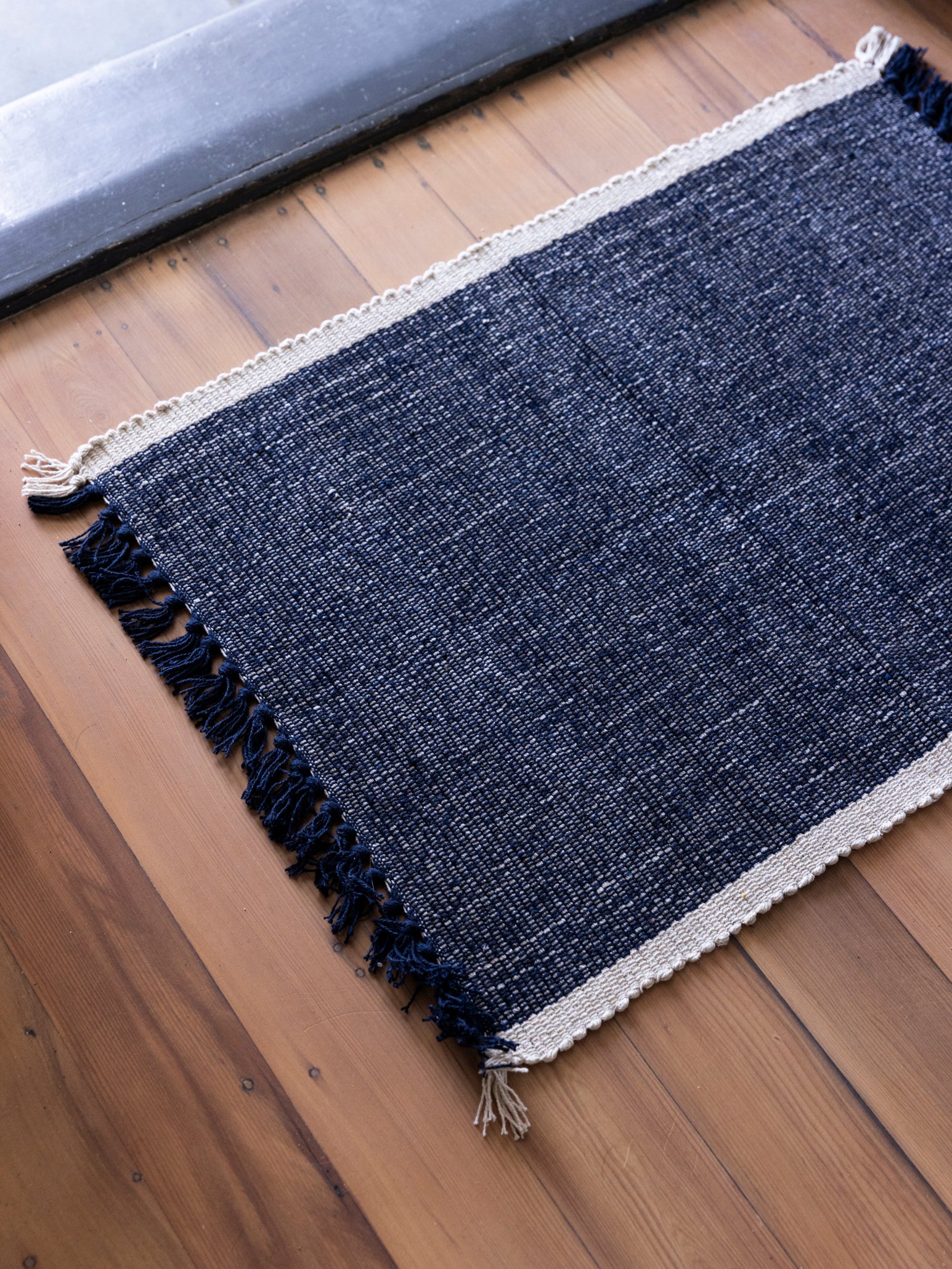 Cotton Mat Navy/Natural / Large