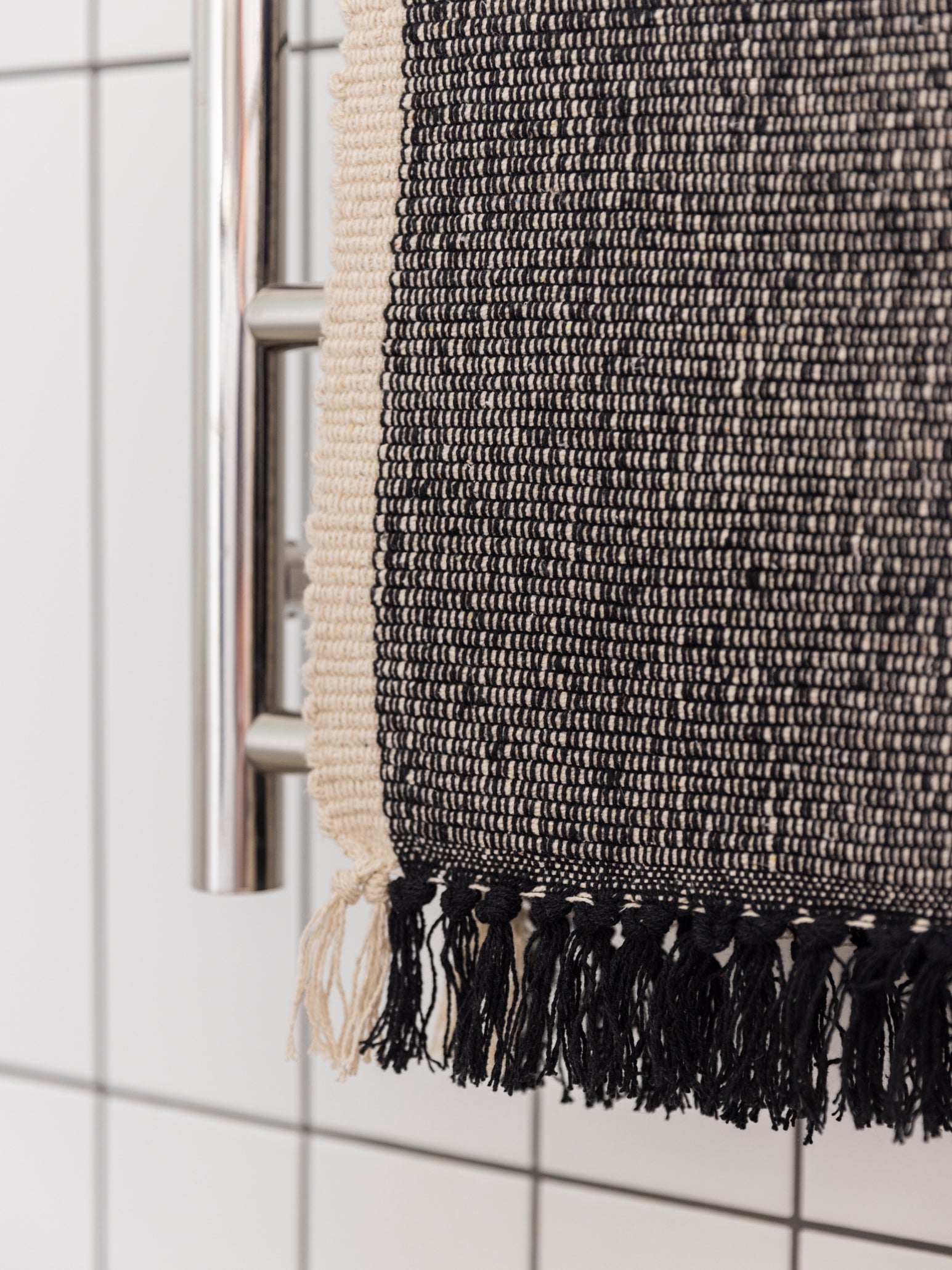 Cotton Mat Black/Natural / Large