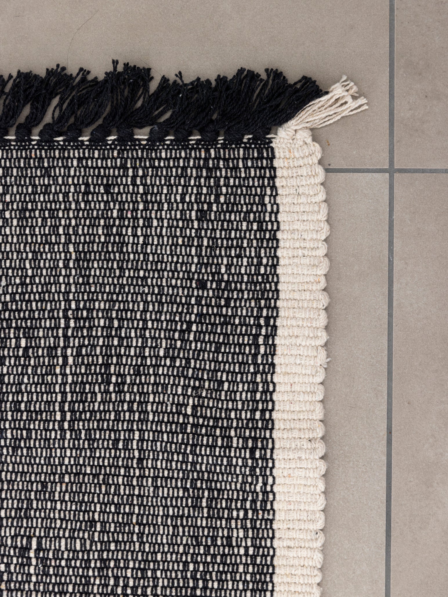 Cotton Mat Black/Natural / Large